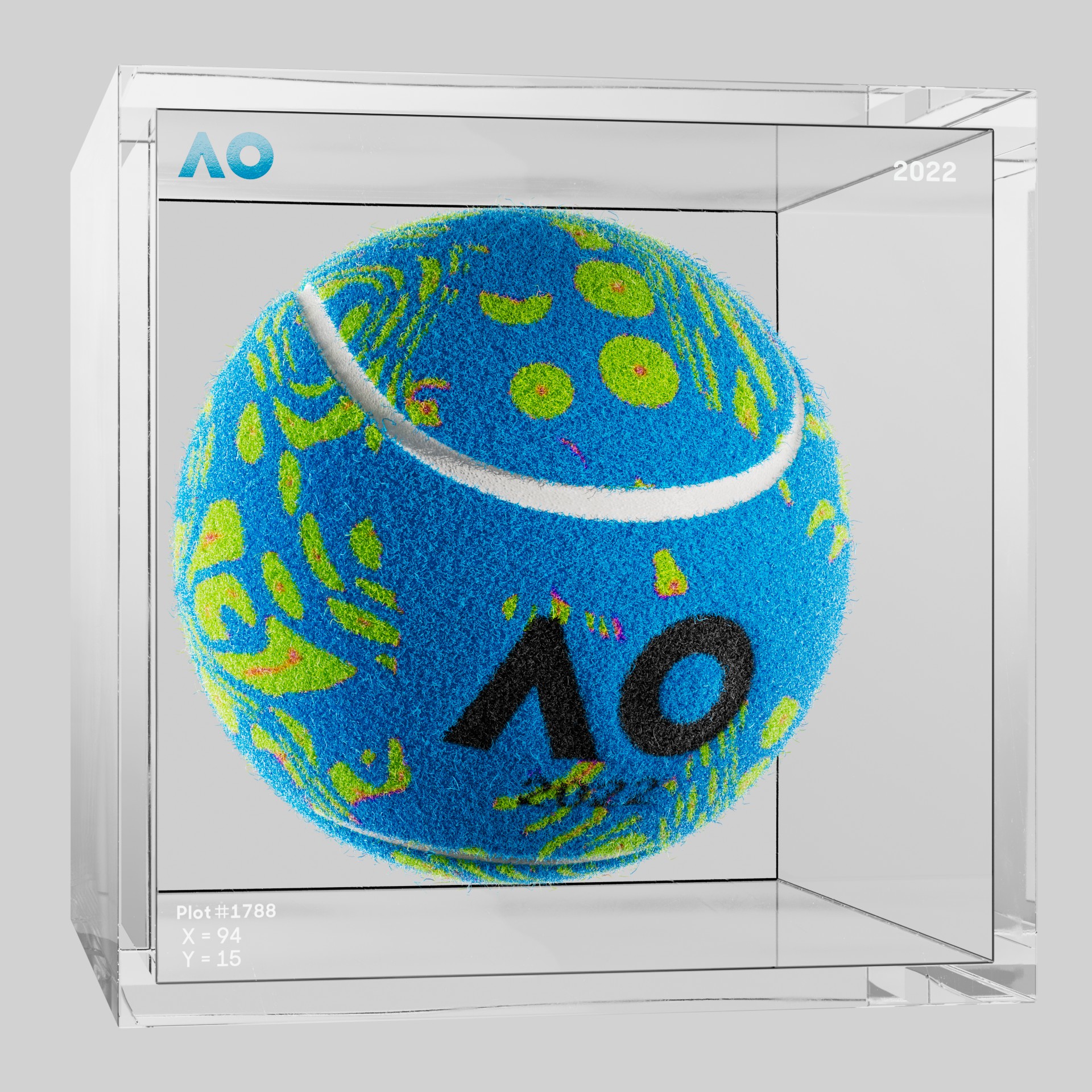 The Australian Open - The Australian Open Art Ball - AO Art Ball #3695 - NFT # 3695