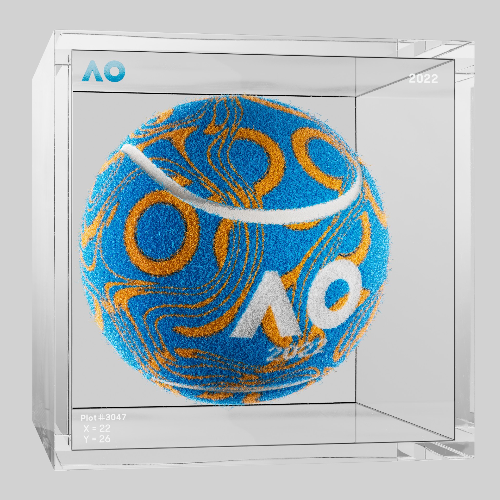 The Australian Open - The Australian Open Art Ball - AO Art Ball #3698 - NFT # 3698