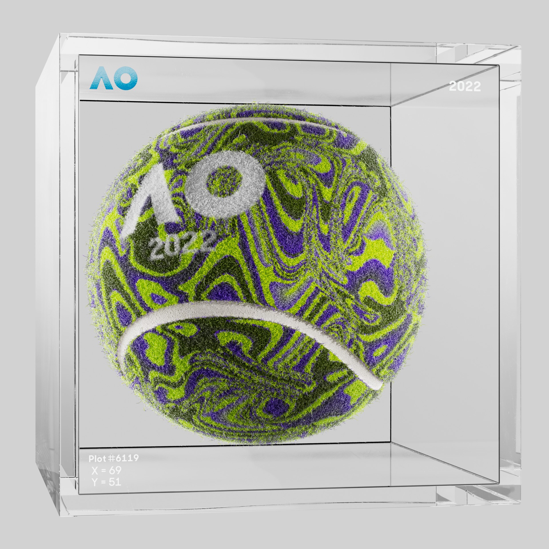 The Australian Open - The Australian Open Art Ball - AO Art Ball #3703 - NFT # 3703