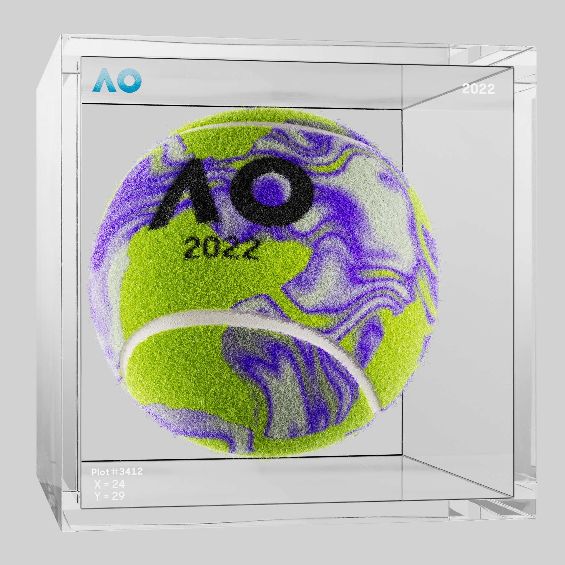 The Australian Open - The Australian Open Art Ball - AO Art Ball #3705 - NFT # 3705