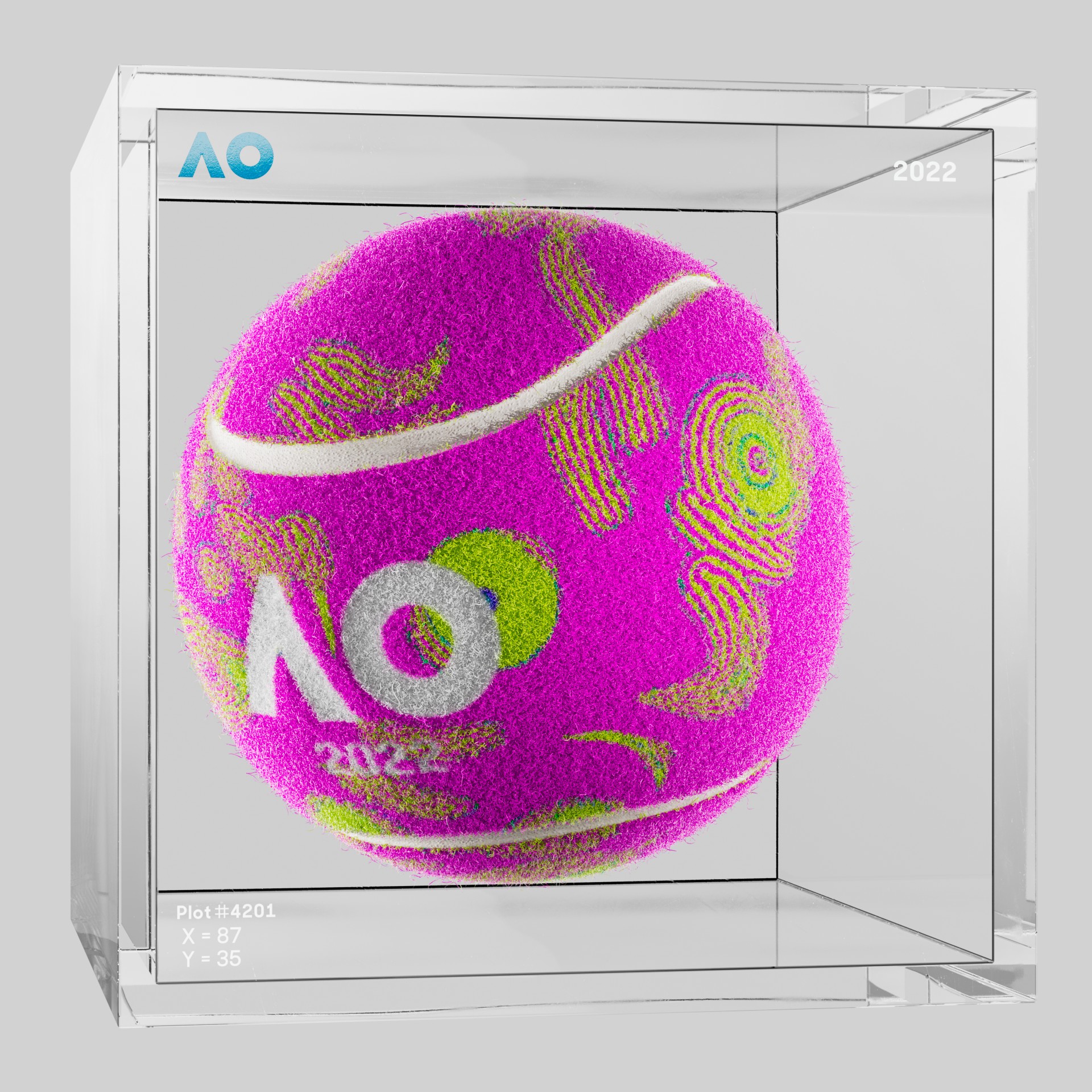 The Australian Open - The Australian Open Art Ball - AO Art Ball #3706 - NFT # 3706