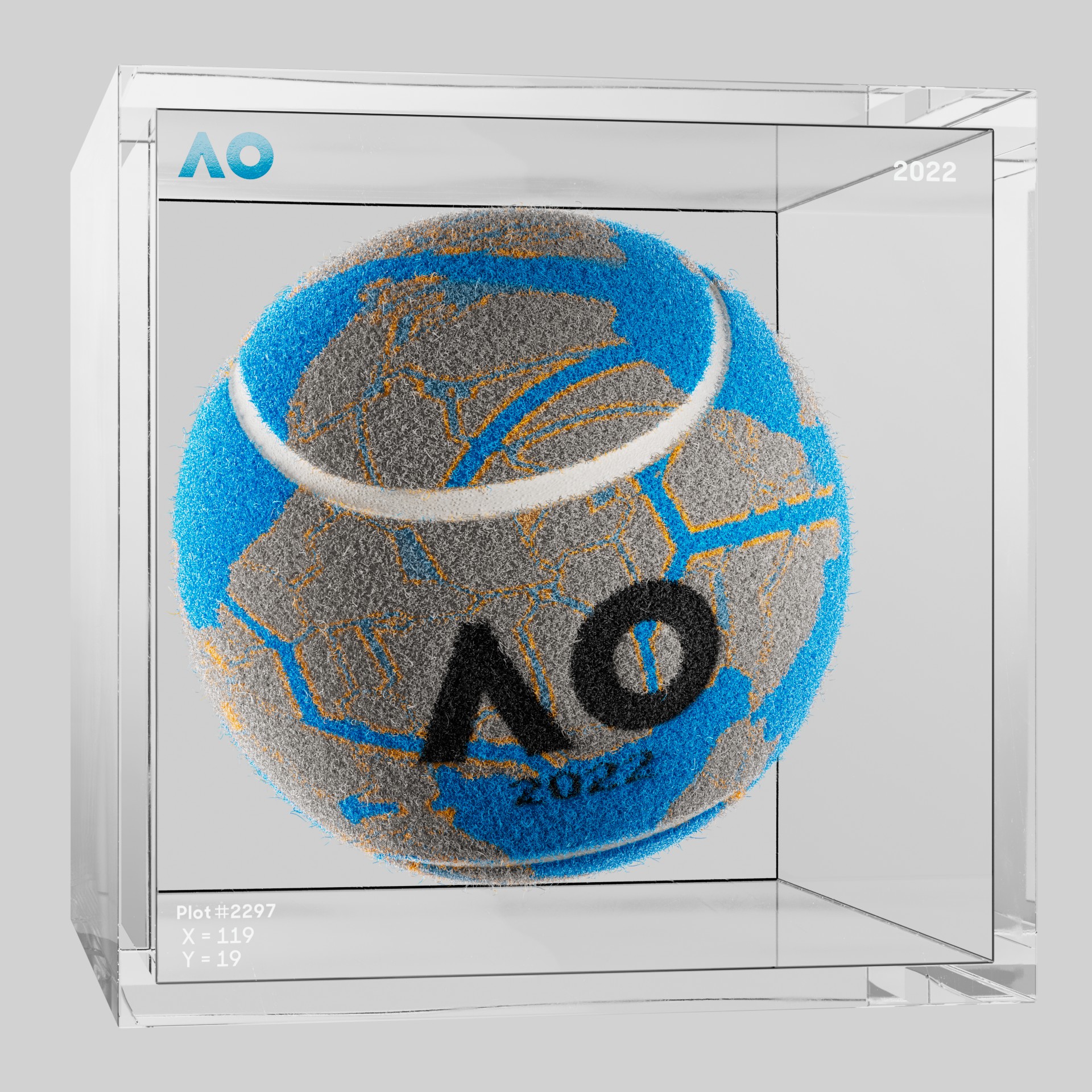 The Australian Open - The Australian Open Art Ball - AO Art Ball #3709 - NFT # 3709