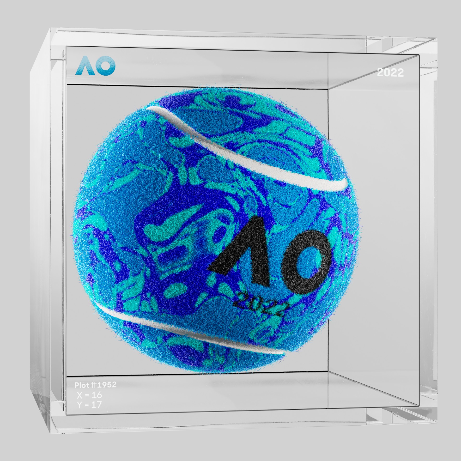 The Australian Open - The Australian Open Art Ball - AO Art Ball #3710 - NFT # 3710