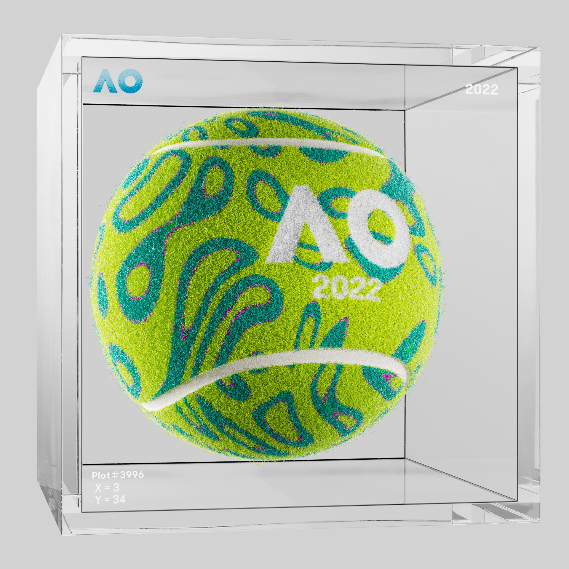 The Australian Open - The Australian Open Art Ball - AO Art Ball #3715 - NFT # 3715