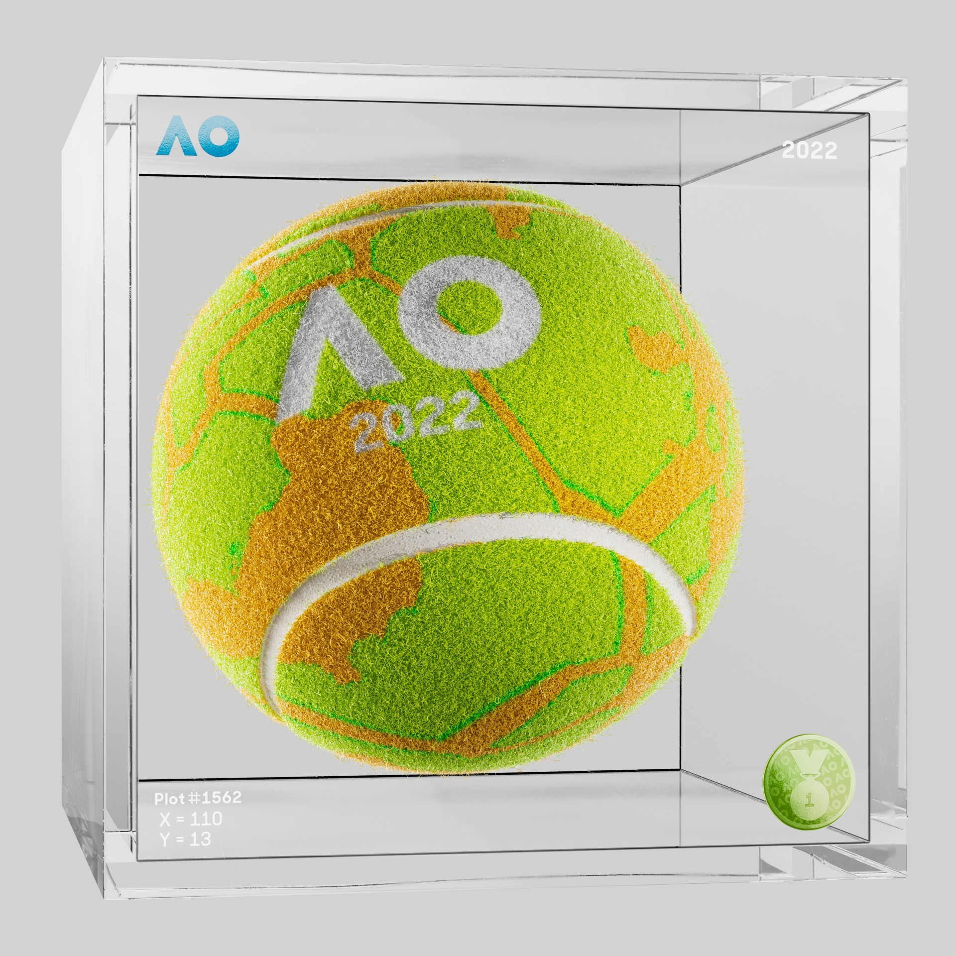 The Australian Open - The Australian Open Art Ball - AO Art Ball #3716 - NFT # 3716