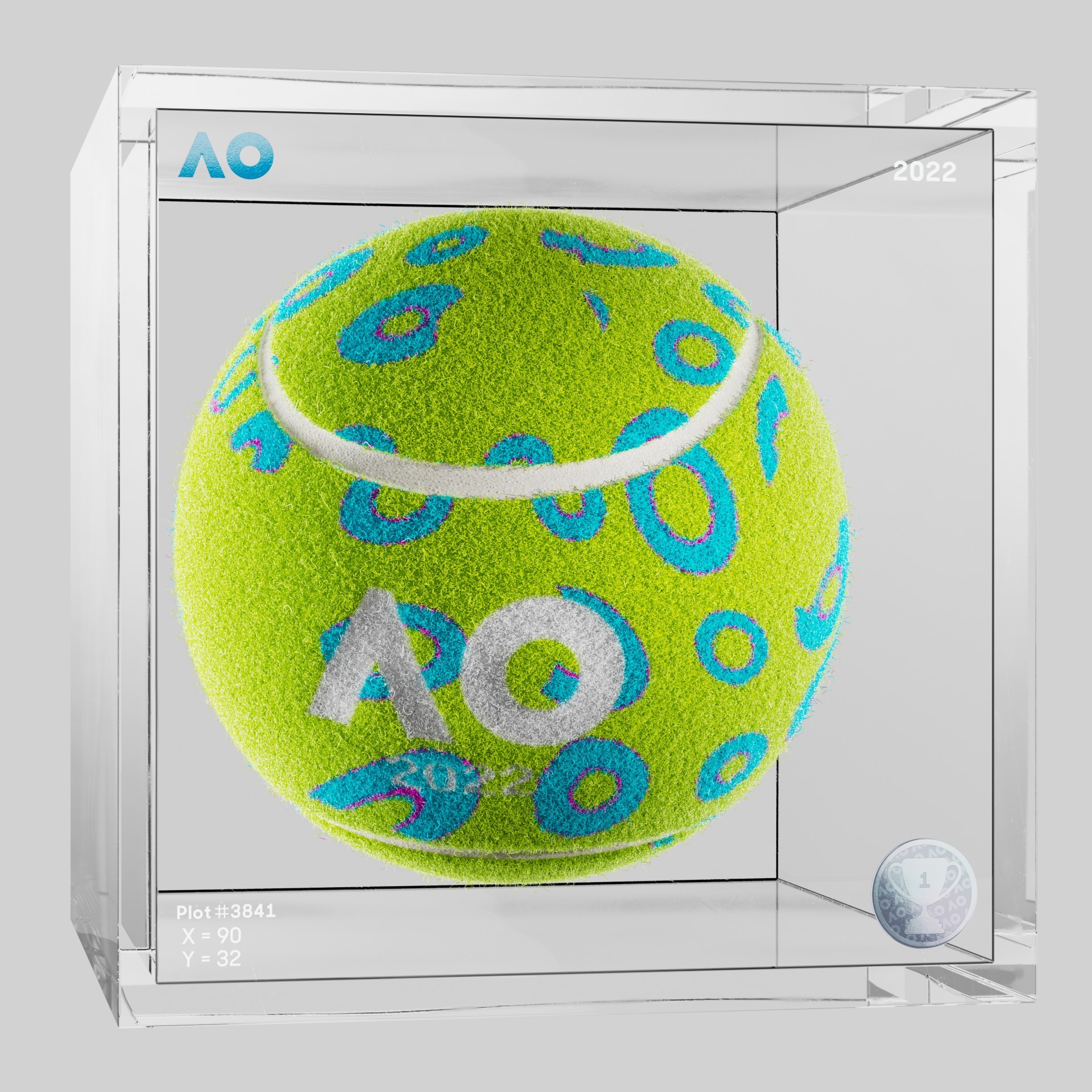 The Australian Open - The Australian Open Art Ball - AO Art Ball #3718 - NFT # 3718
