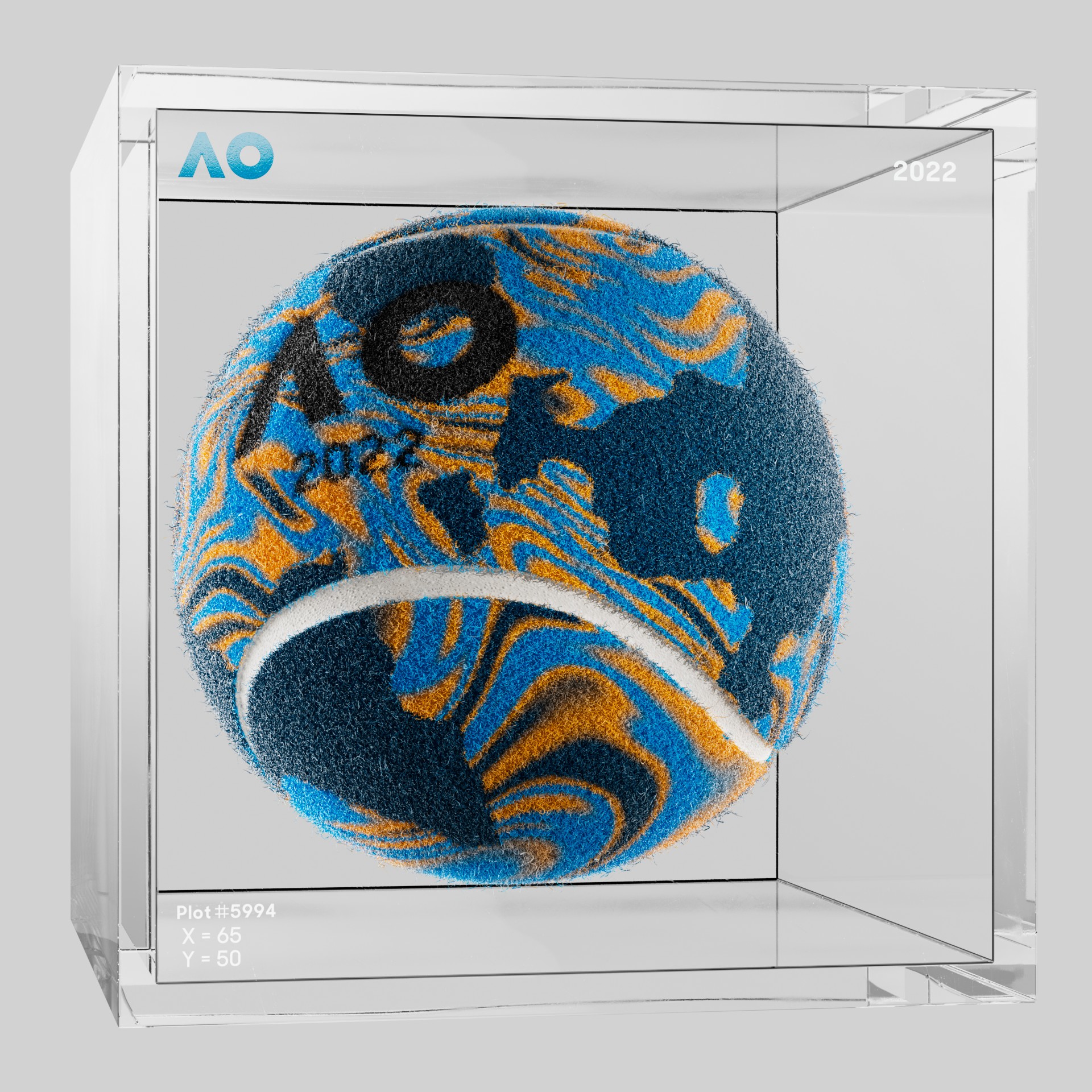 The Australian Open - The Australian Open Art Ball - AO Art Ball #3719 - NFT # 3719