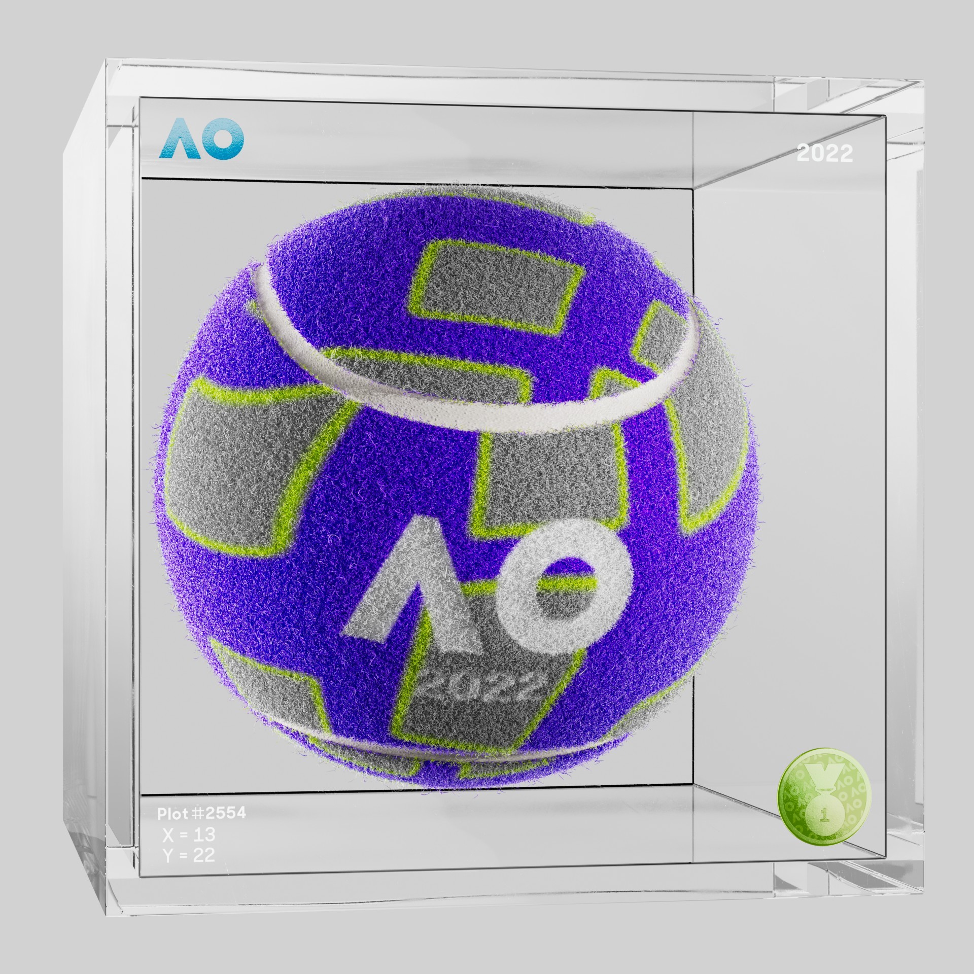 The Australian Open - The Australian Open Art Ball - AO Art Ball #3724 - NFT # 3724