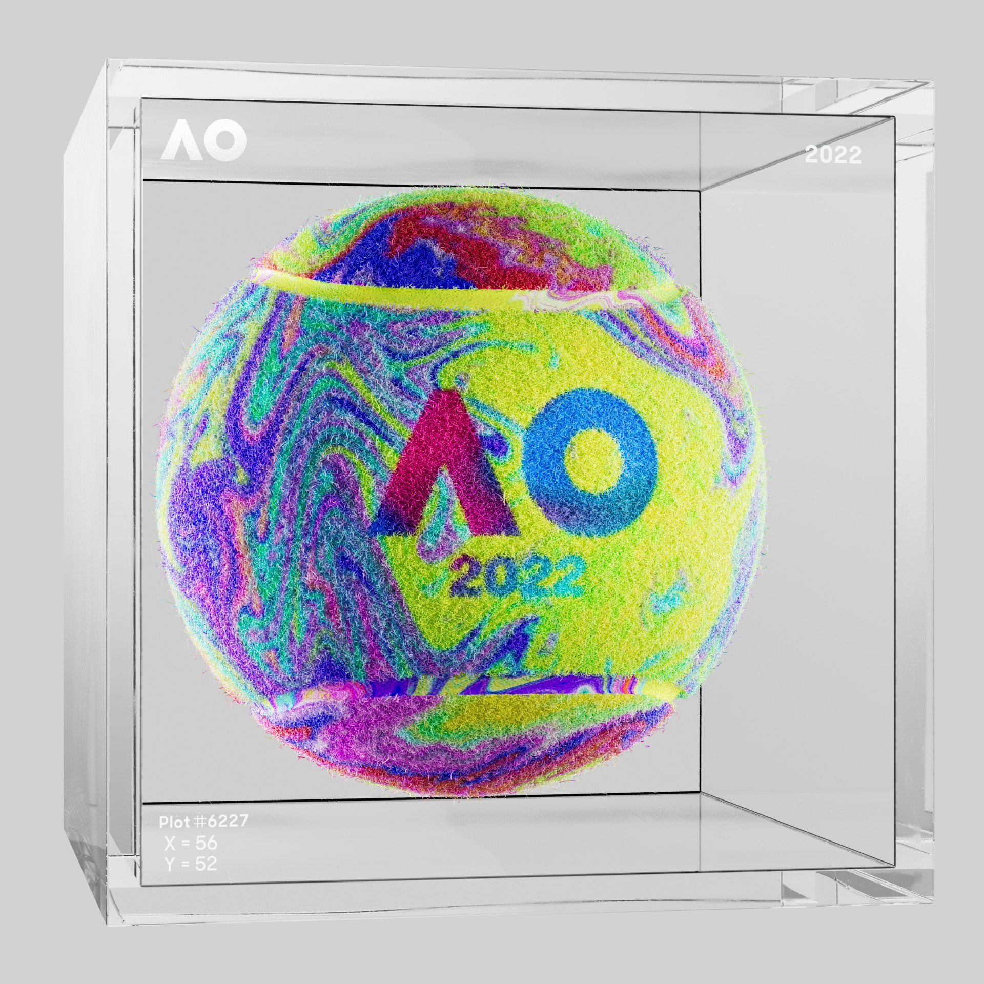 The Australian Open - The Australian Open Art Ball - AO Art Ball #3729 - NFT # 3729