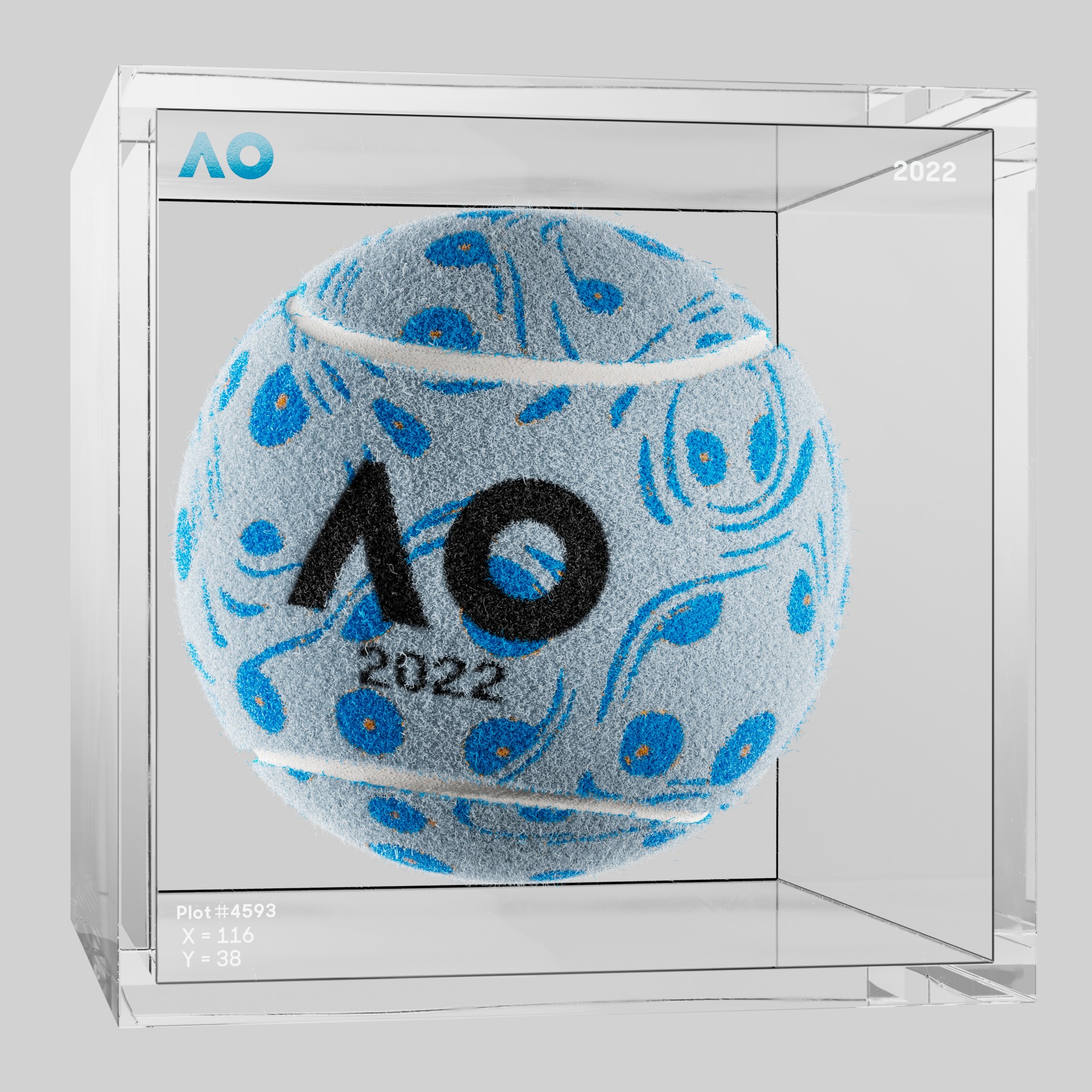 The Australian Open - The Australian Open Art Ball - AO Art Ball #3732 - NFT # 3732