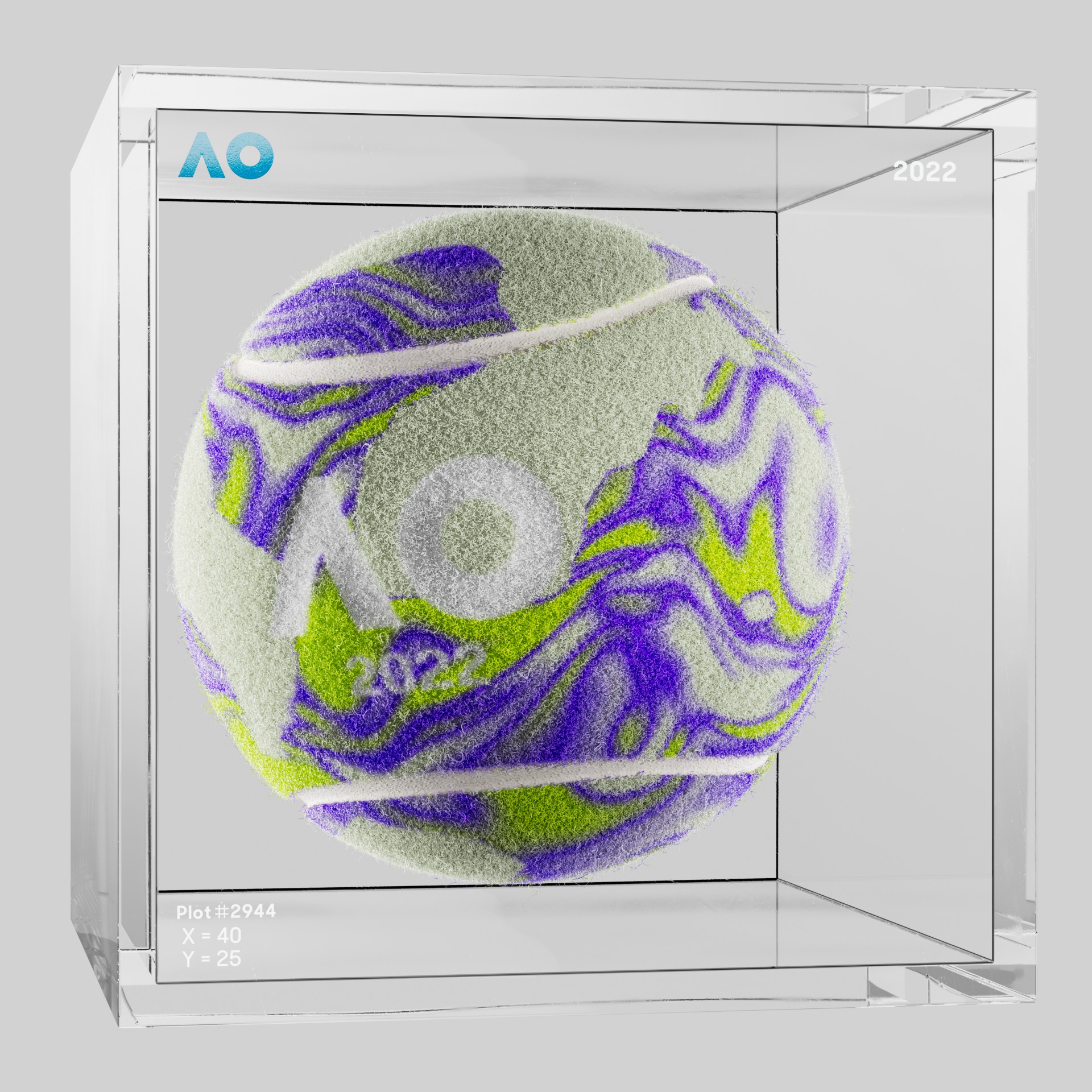 The Australian Open - The Australian Open Art Ball - AO Art Ball #3734 - NFT # 3734