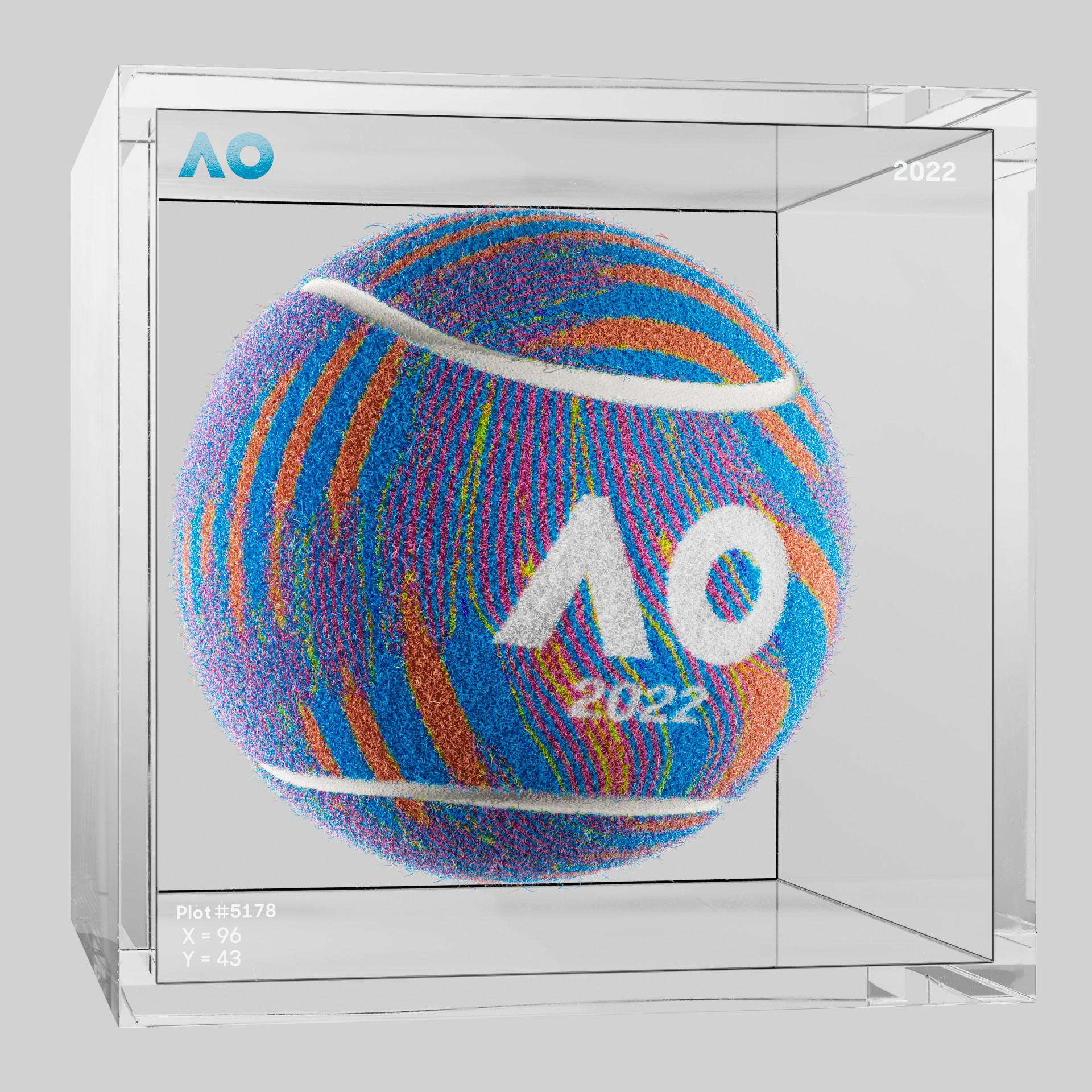 The Australian Open - The Australian Open Art Ball - AO Art Ball #3736 - NFT # 3736