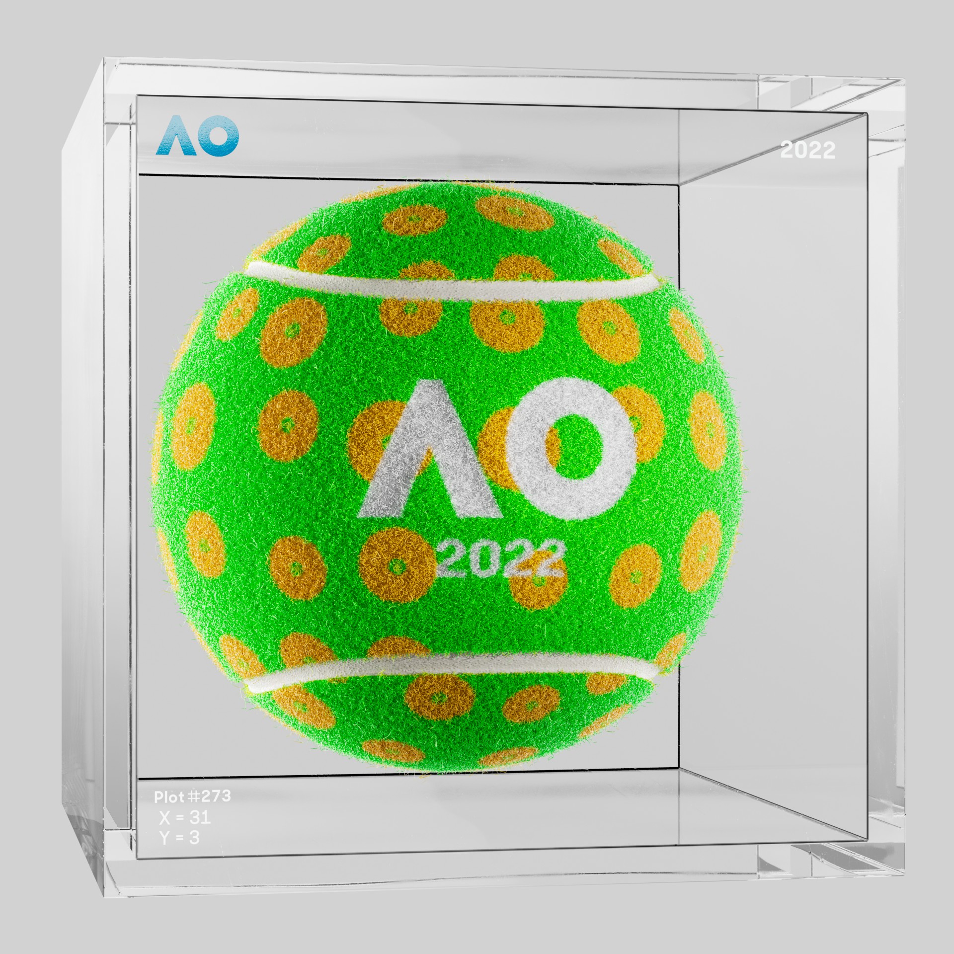 The Australian Open - The Australian Open Art Ball - AO Art Ball #3740 - NFT # 3740