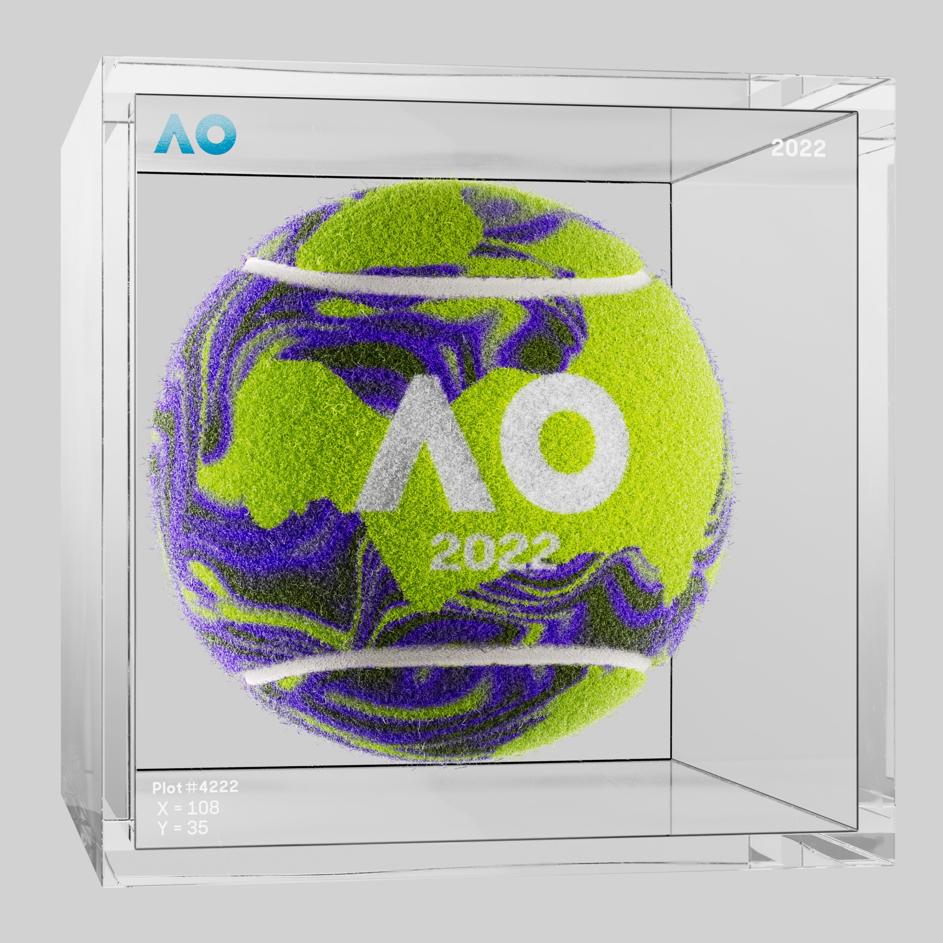 The Australian Open - The Australian Open Art Ball - AO Art Ball #3742 - NFT # 3742