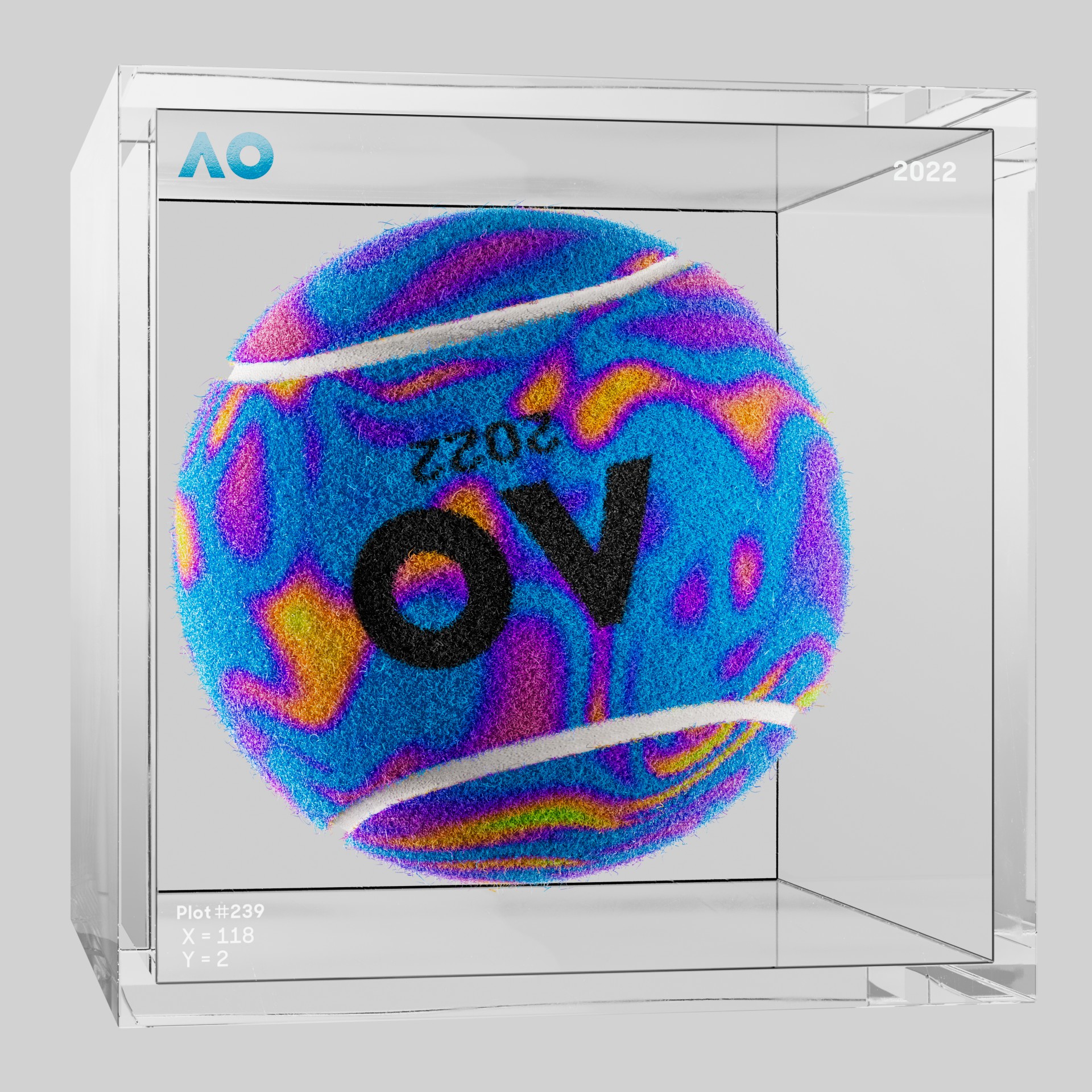 The Australian Open - The Australian Open Art Ball - AO Art Ball #3744 - NFT # 3744