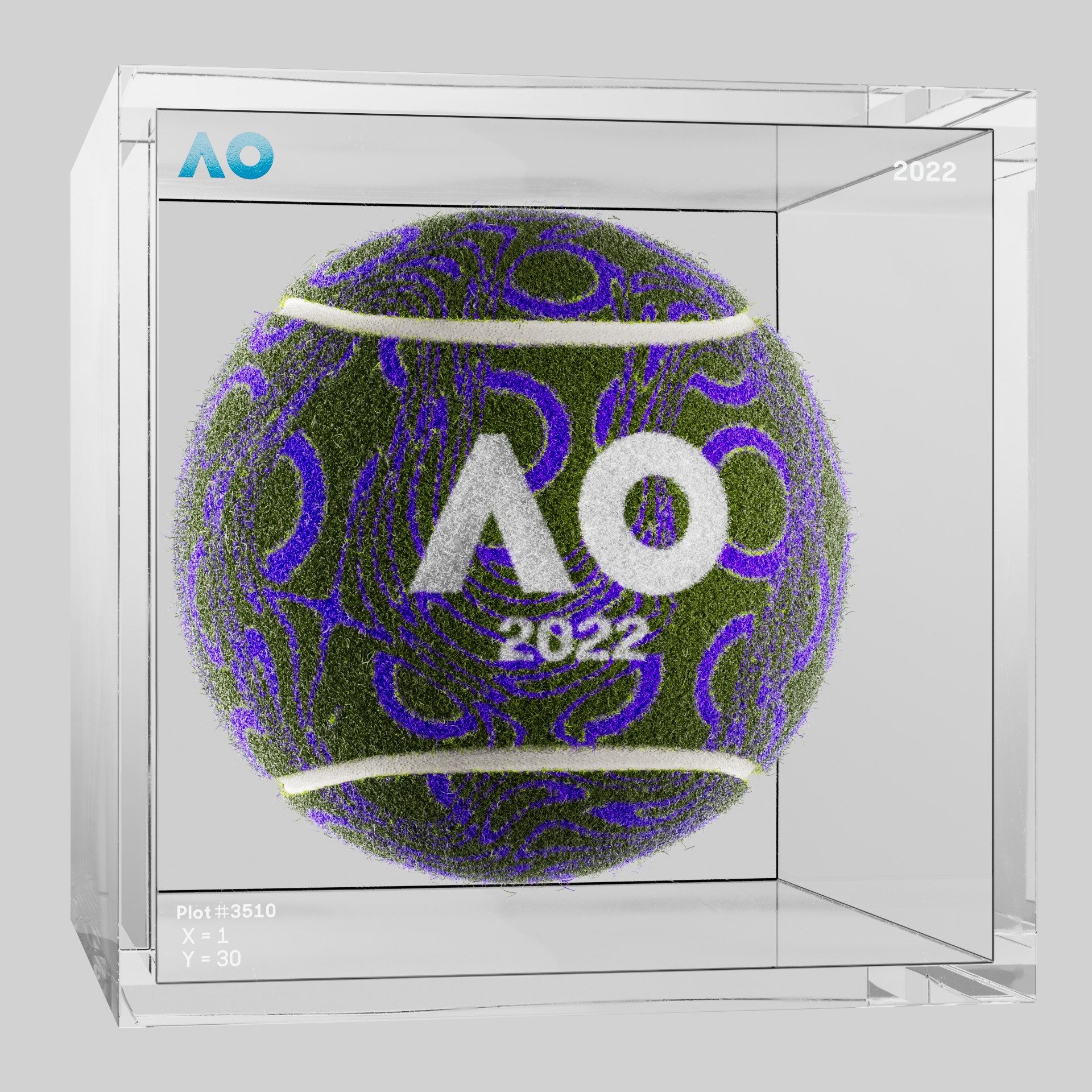 The Australian Open - The Australian Open Art Ball - AO Art Ball #3745 - NFT # 3745