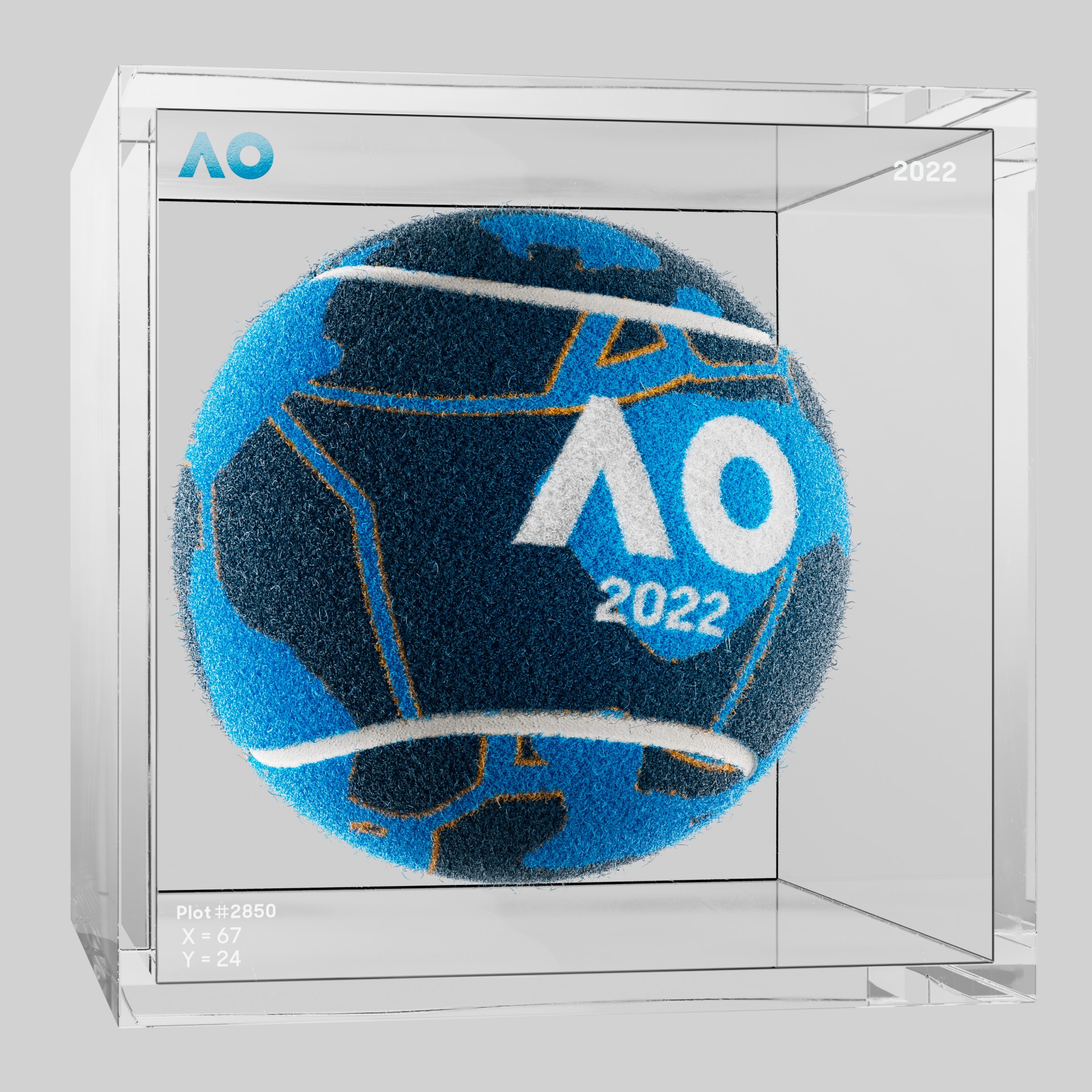 The Australian Open - The Australian Open Art Ball - AO Art Ball #3750 - NFT # 3750