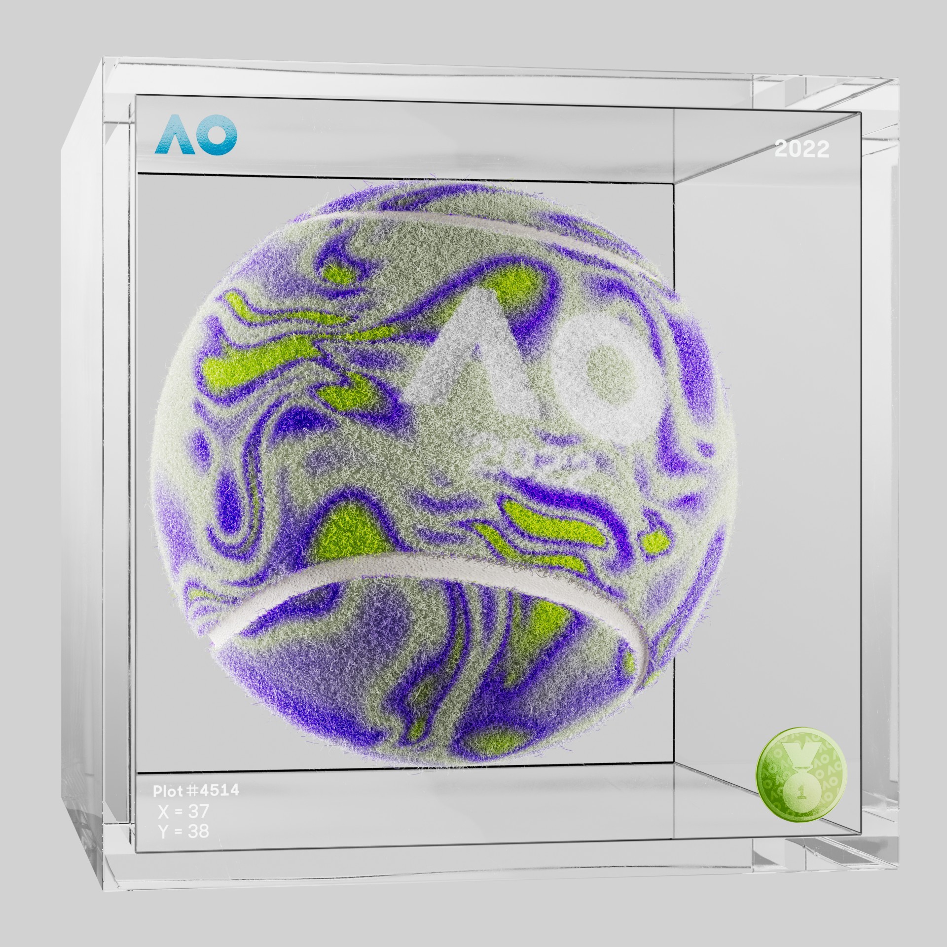 The Australian Open - The Australian Open Art Ball - AO Art Ball #3753 - NFT # 3753