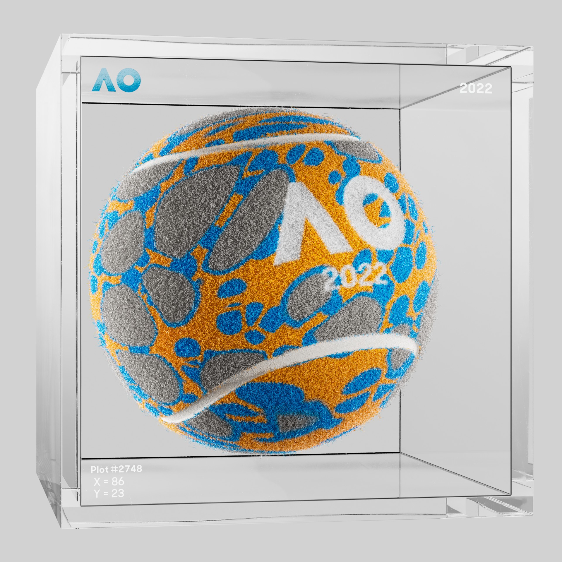 The Australian Open - The Australian Open Art Ball - AO Art Ball #3754 - NFT # 3754