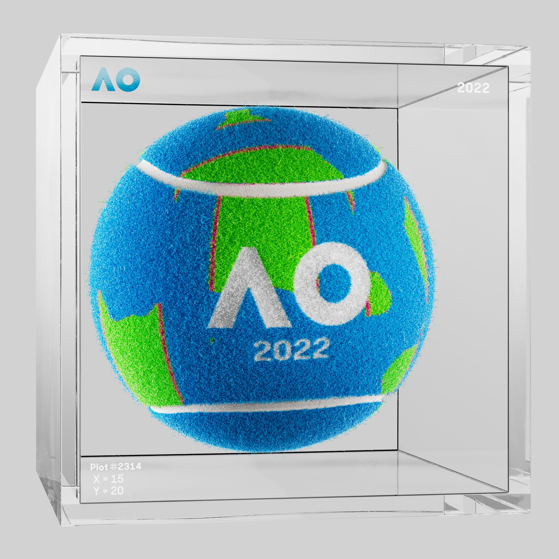 The Australian Open - The Australian Open Art Ball - AO Art Ball #3757 - NFT # 3757