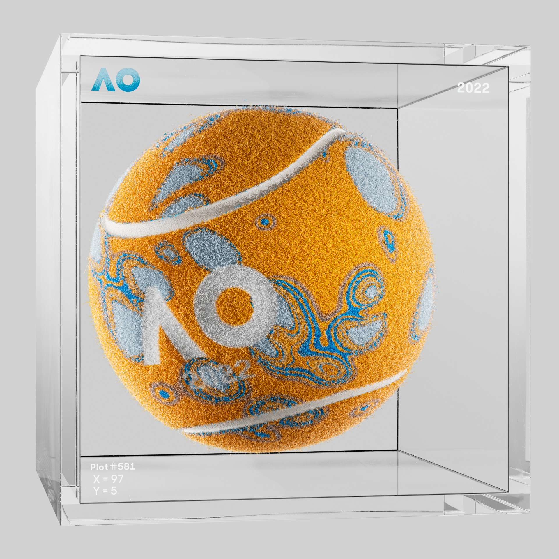 The Australian Open - The Australian Open Art Ball - AO Art Ball #3758 - NFT # 3758