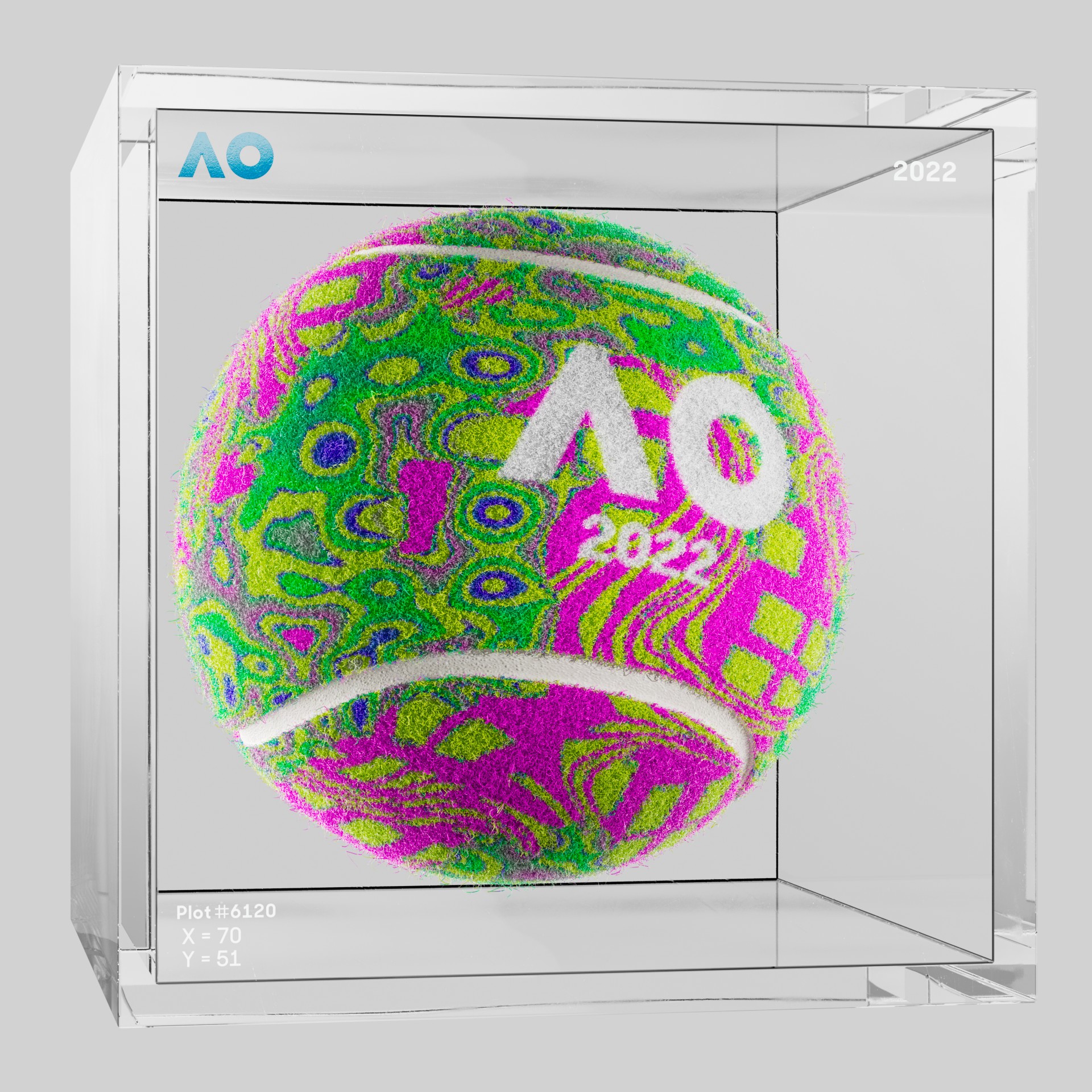 The Australian Open - The Australian Open Art Ball - AO Art Ball #3760 - NFT # 3760