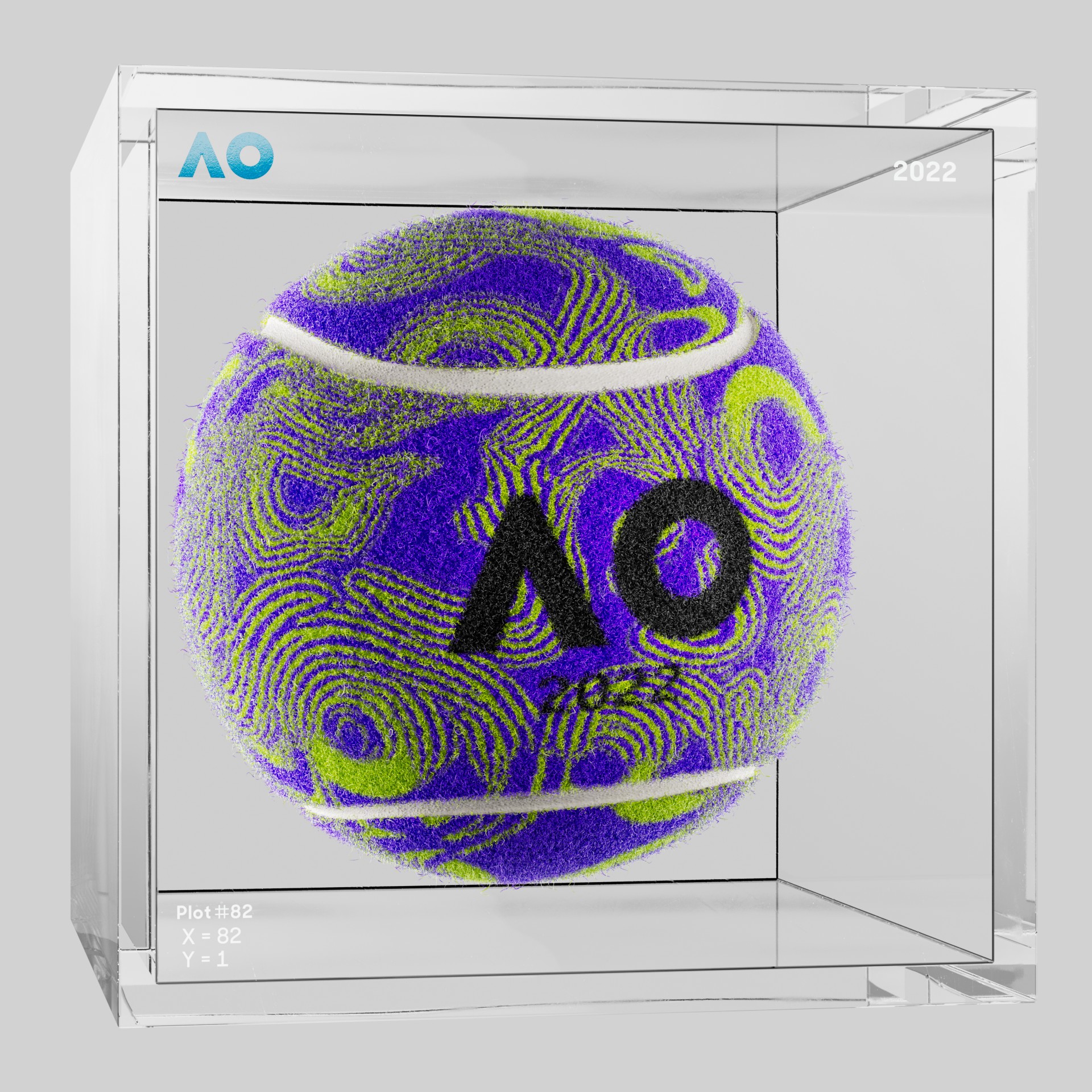 The Australian Open - The Australian Open Art Ball - AO Art Ball #3763 - NFT # 3763