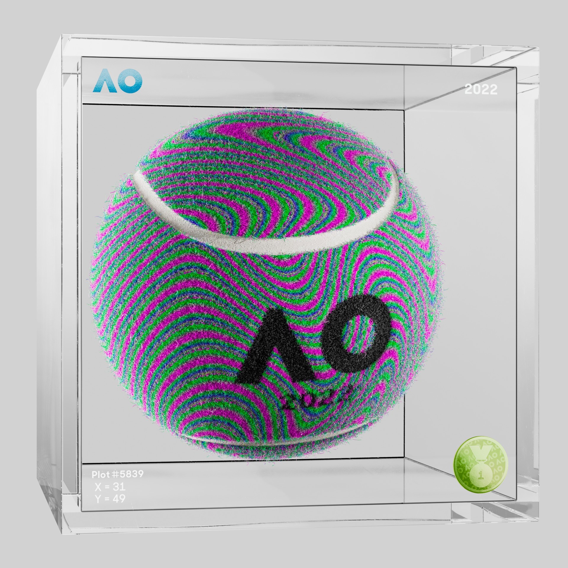 The Australian Open - The Australian Open Art Ball - AO Art Ball #3774 - NFT # 3774