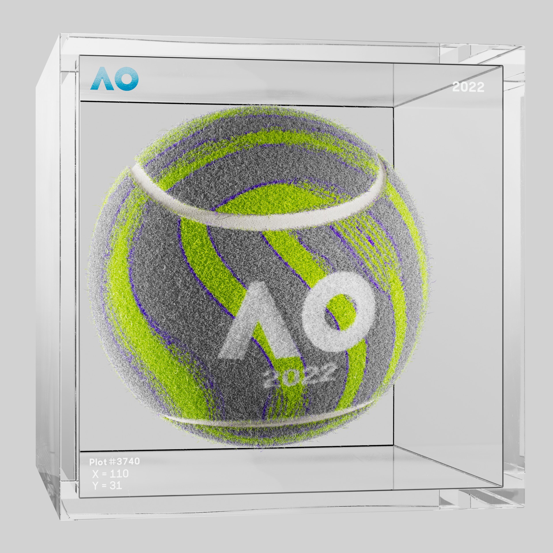 The Australian Open - The Australian Open Art Ball - AO Art Ball #3777 - NFT # 3777