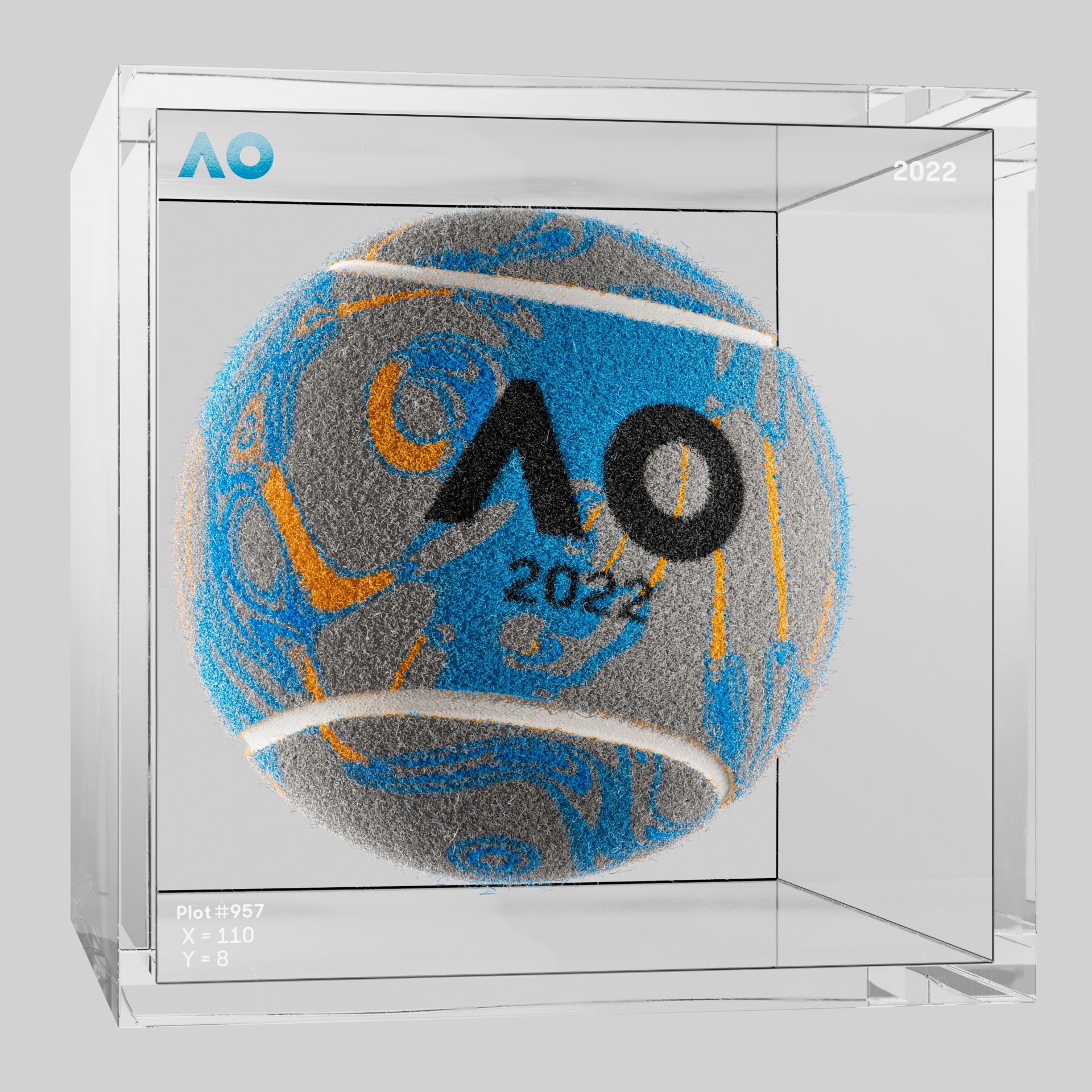 The Australian Open - The Australian Open Art Ball - AO Art Ball #3779 - NFT # 3779