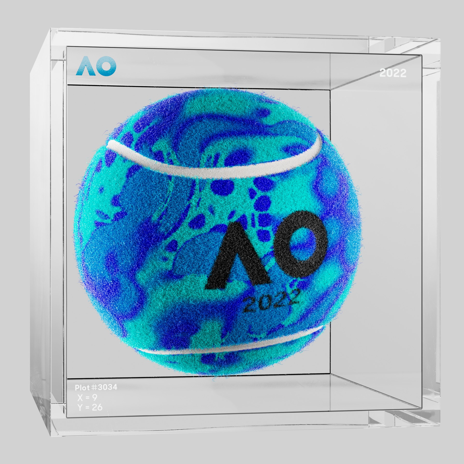 The Australian Open - The Australian Open Art Ball - AO Art Ball #378 - NFT # 378