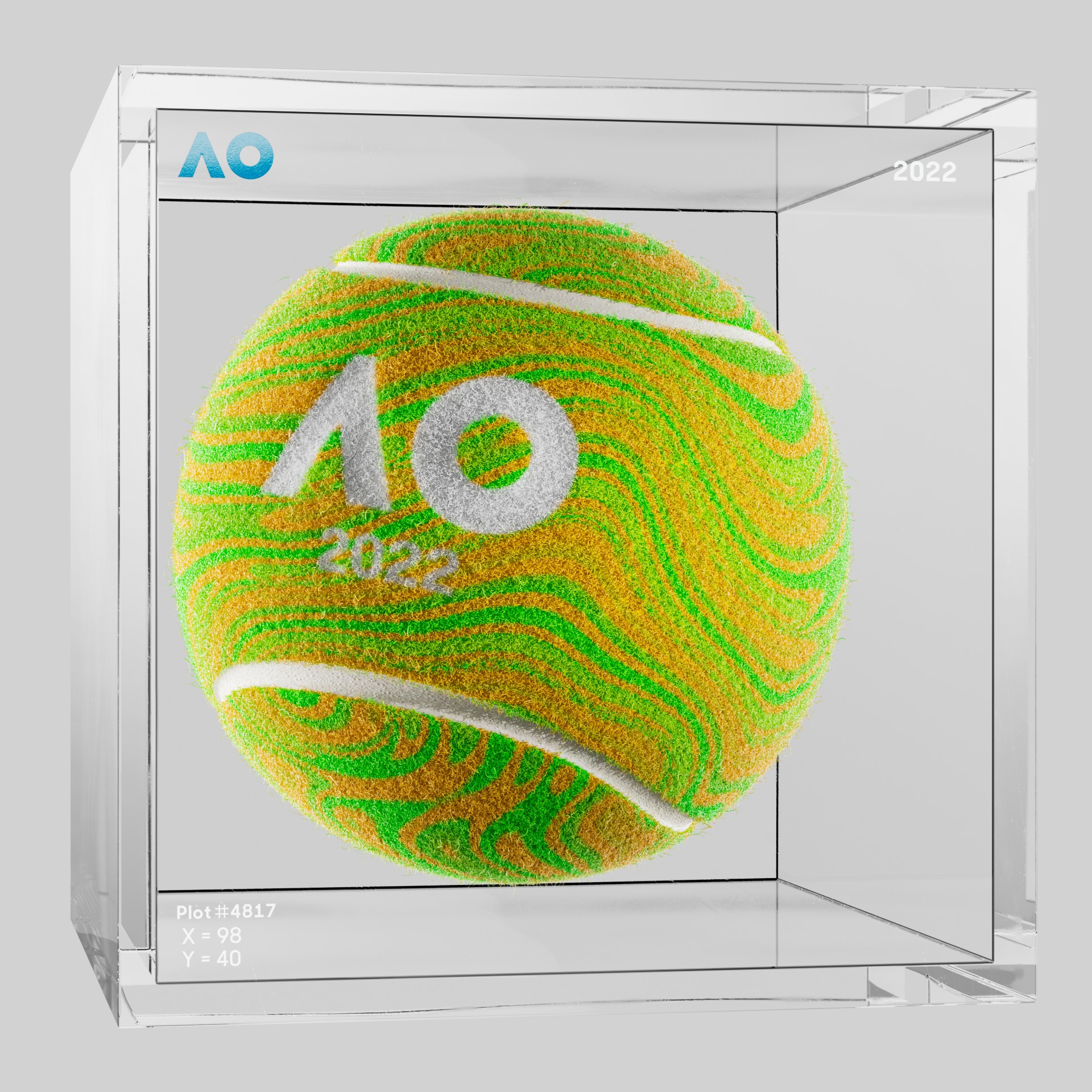 The Australian Open - The Australian Open Art Ball - AO Art Ball #3781 - NFT # 3781