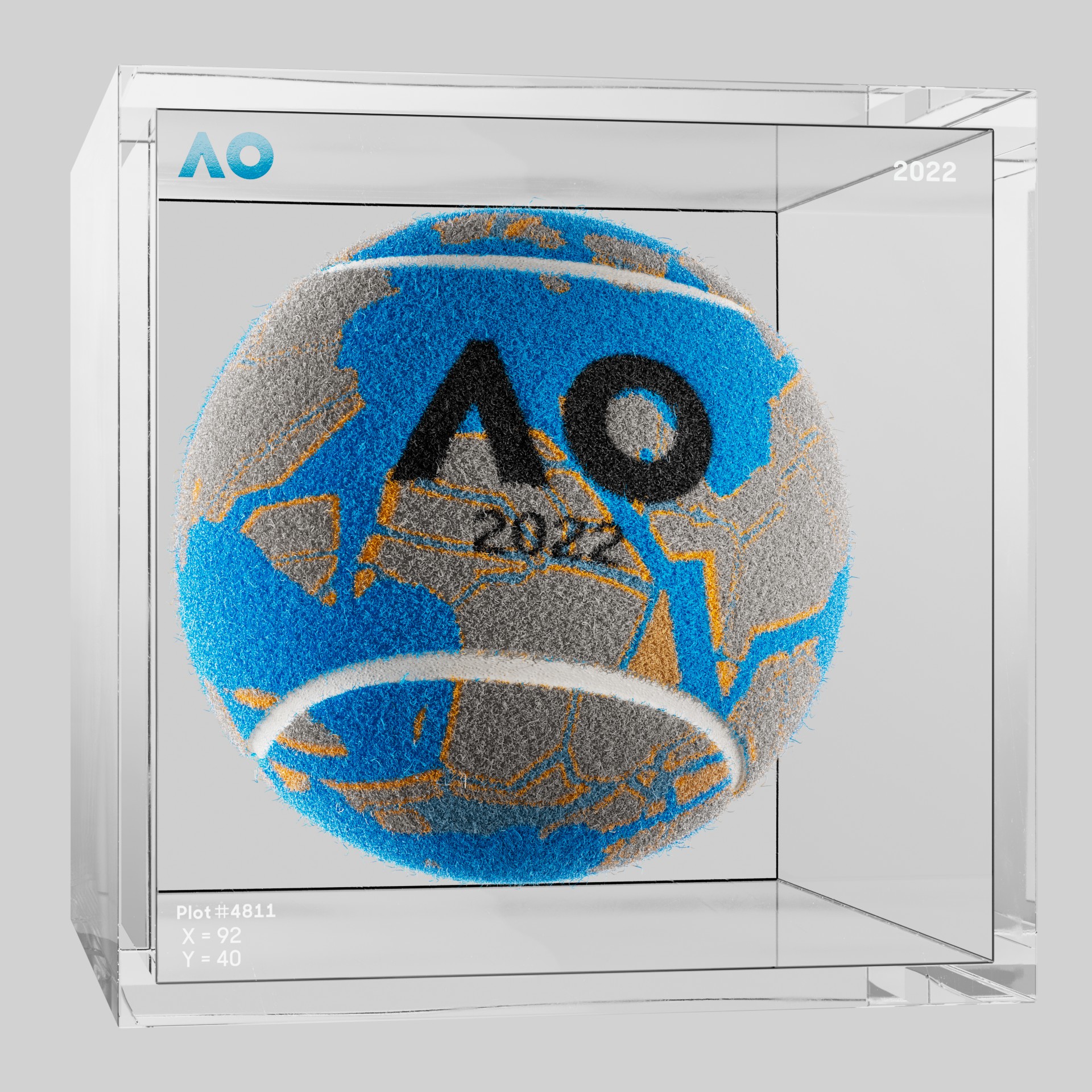 The Australian Open - The Australian Open Art Ball - AO Art Ball #3786 - NFT # 3786