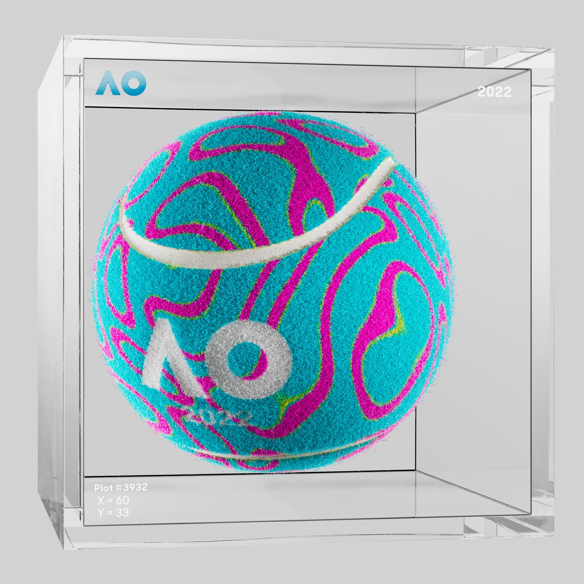 The Australian Open - The Australian Open Art Ball - AO Art Ball #3792 - NFT # 3792