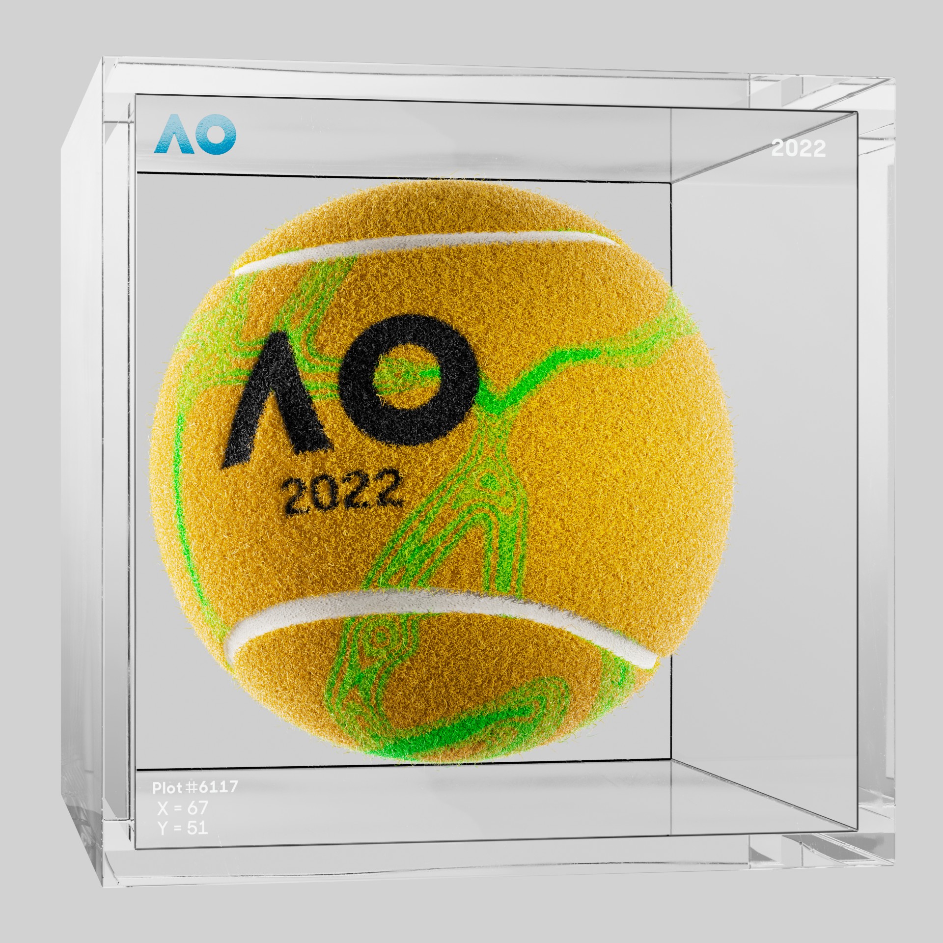 The Australian Open - The Australian Open Art Ball - AO Art Ball #3795 - NFT # 3795