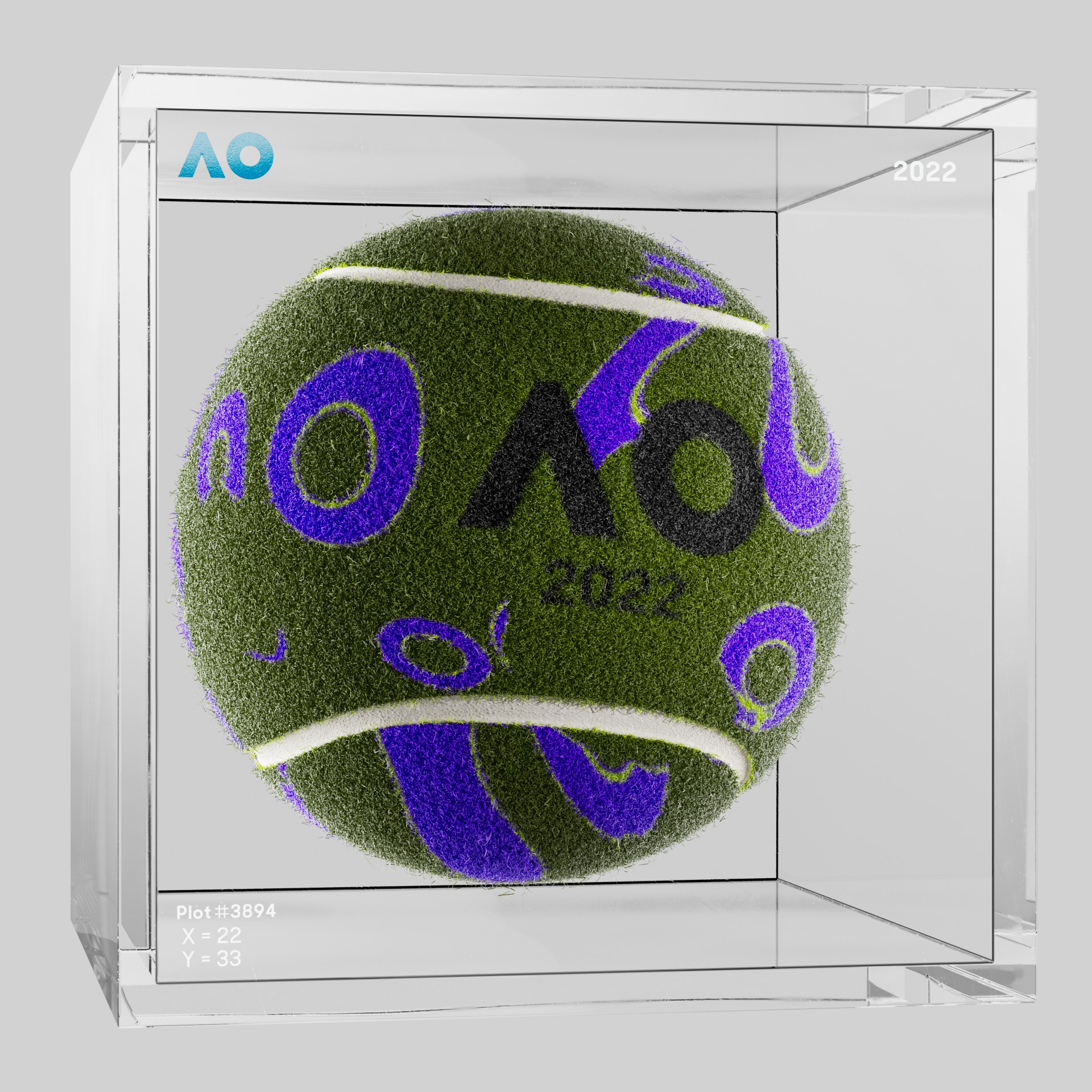 The Australian Open - The Australian Open Art Ball - AO Art Ball #3796 - NFT # 3796