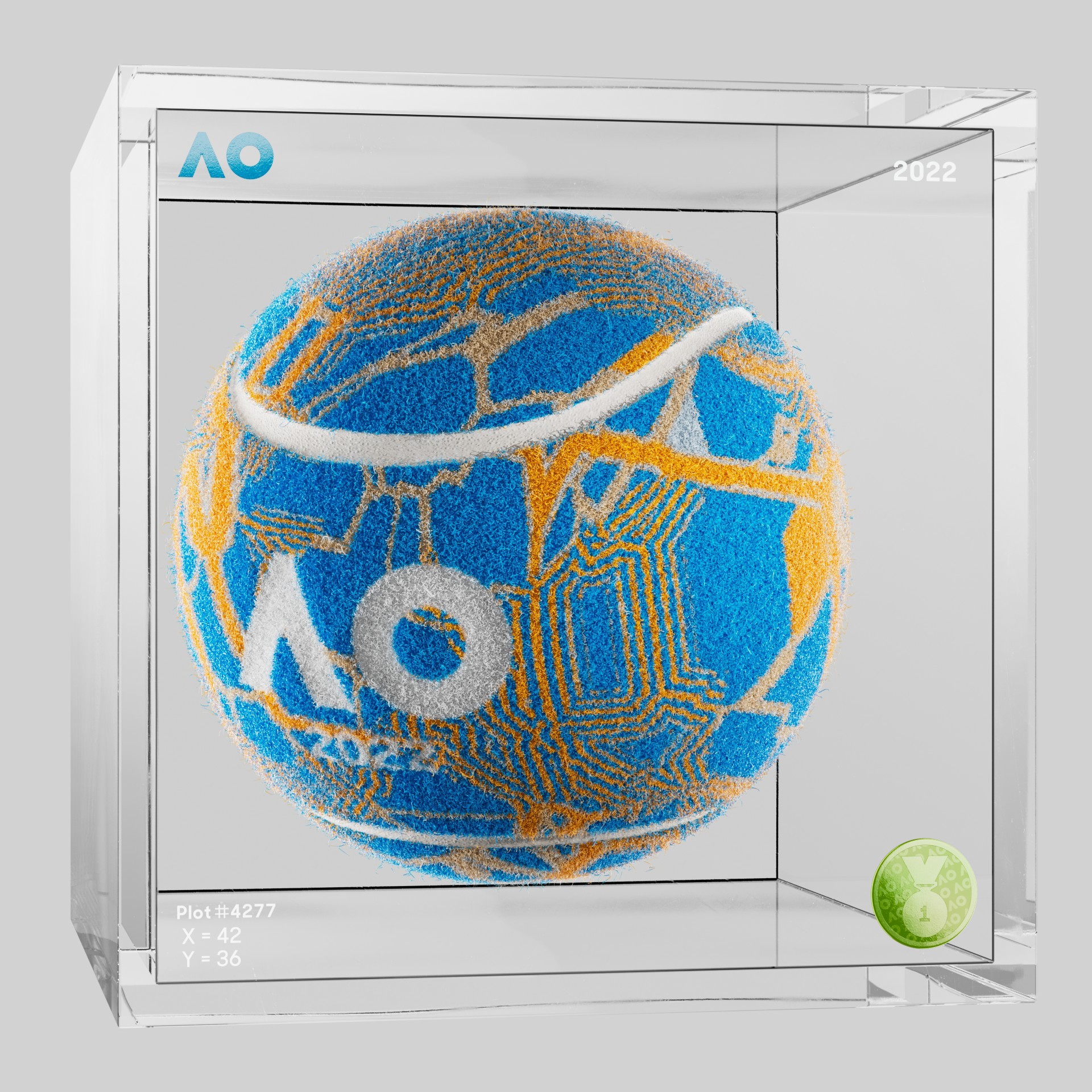 The Australian Open - The Australian Open Art Ball - AO Art Ball #3797 - NFT # 3797