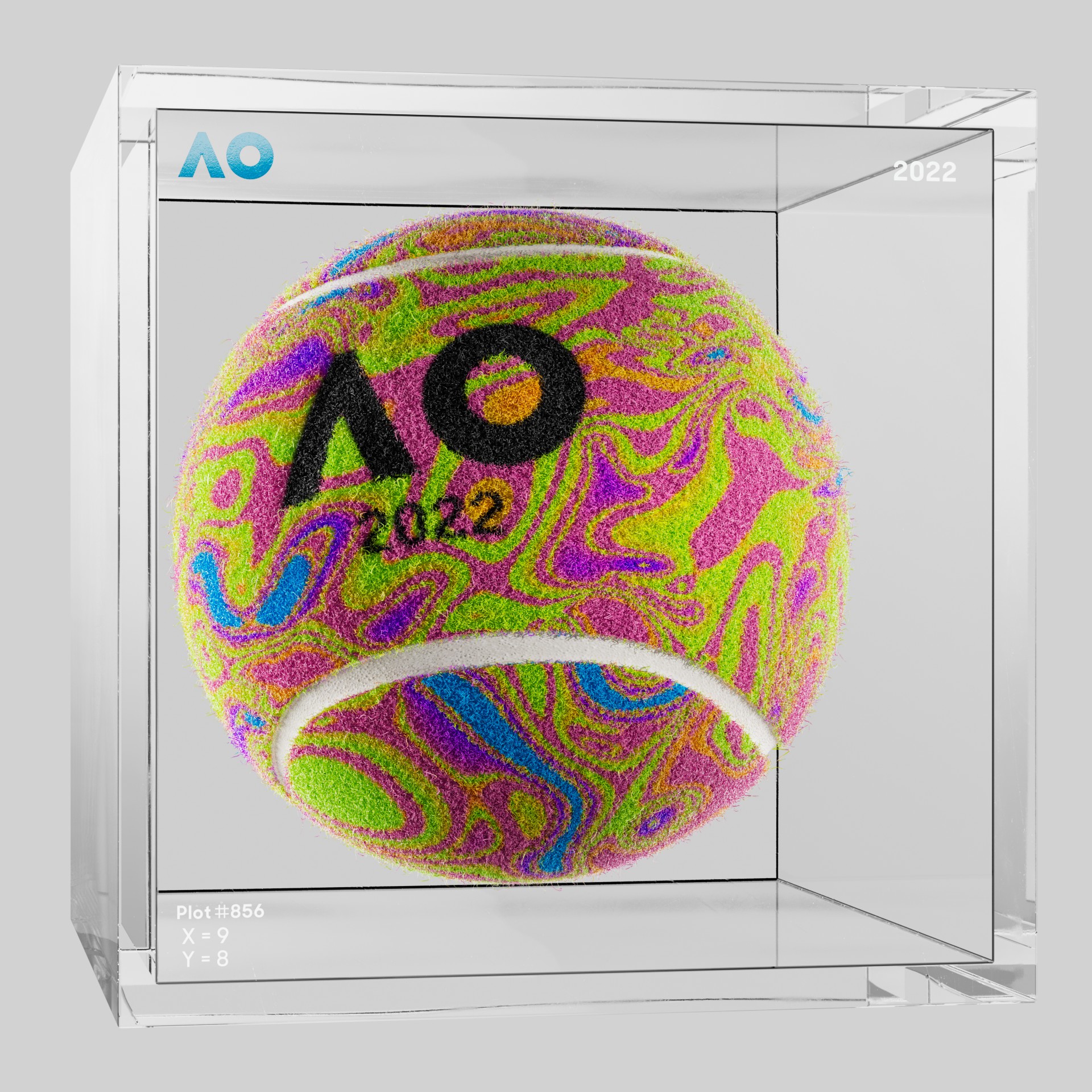 The Australian Open - The Australian Open Art Ball - AO Art Ball #3798 - NFT # 3798