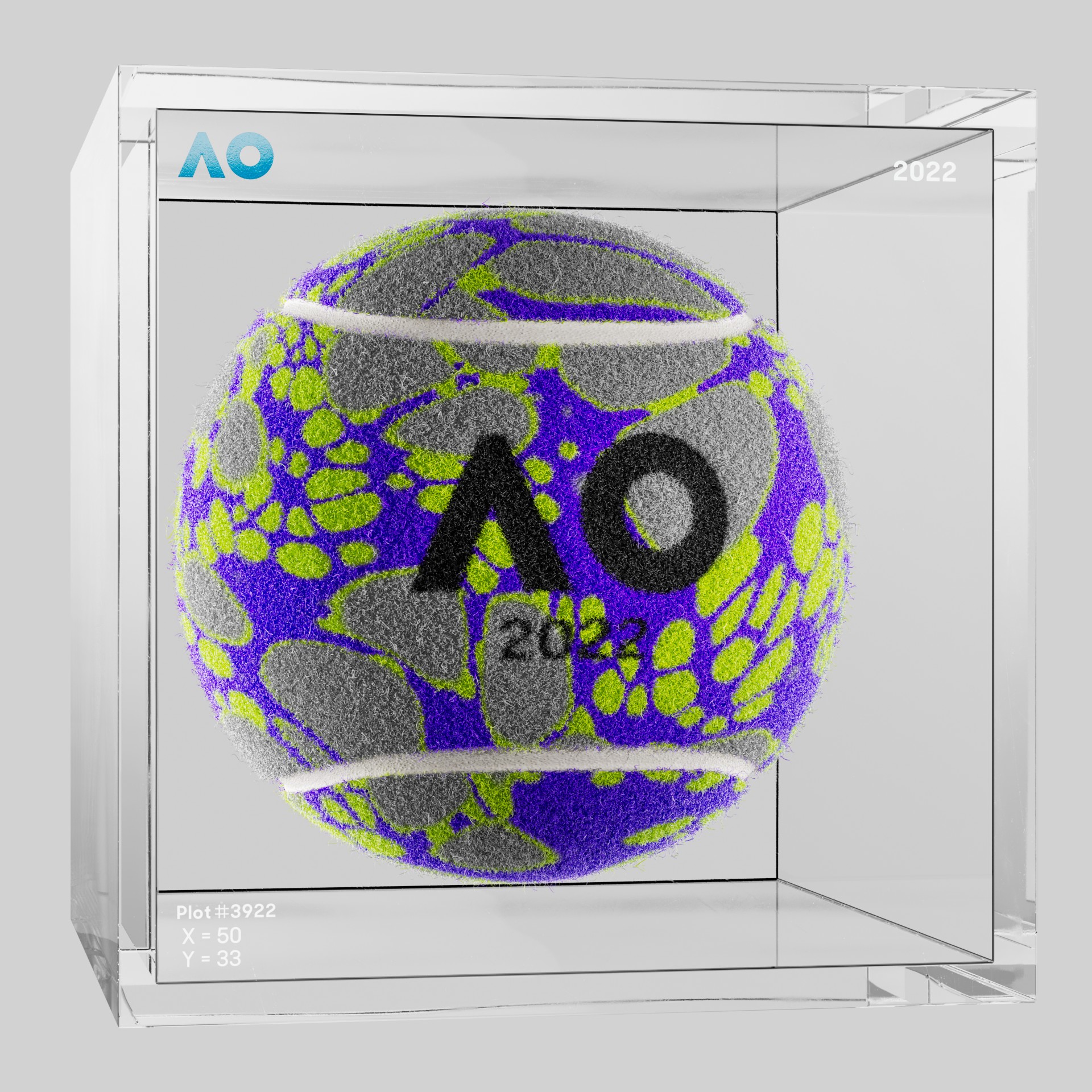 The Australian Open - The Australian Open Art Ball - AO Art Ball #3799 - NFT # 3799