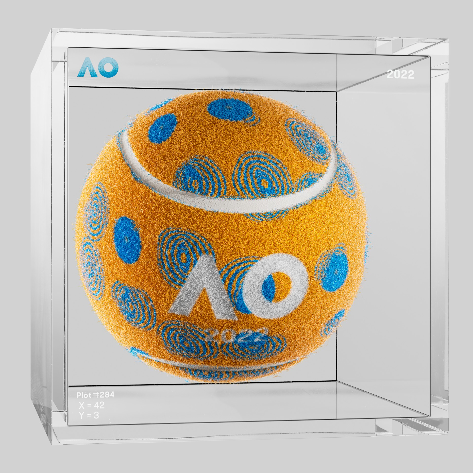 The Australian Open - The Australian Open Art Ball - AO Art Ball #3800 - NFT # 3800