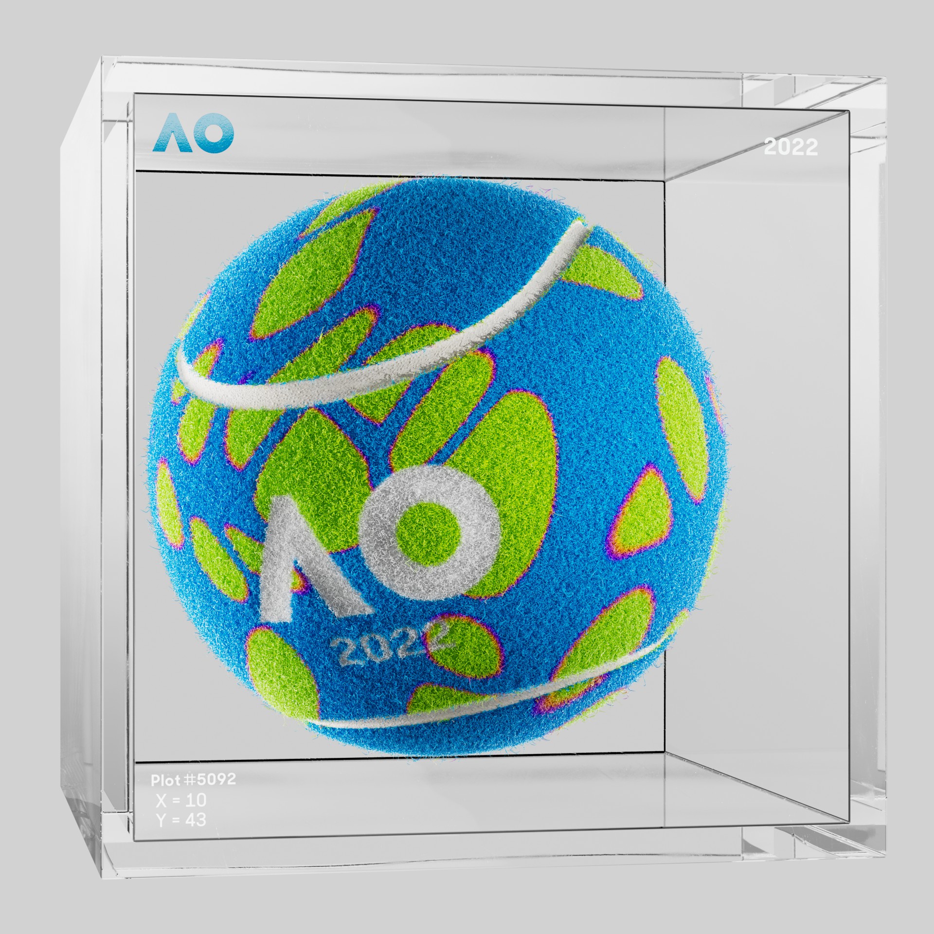 The Australian Open - The Australian Open Art Ball - AO Art Ball #3802 - NFT # 3802