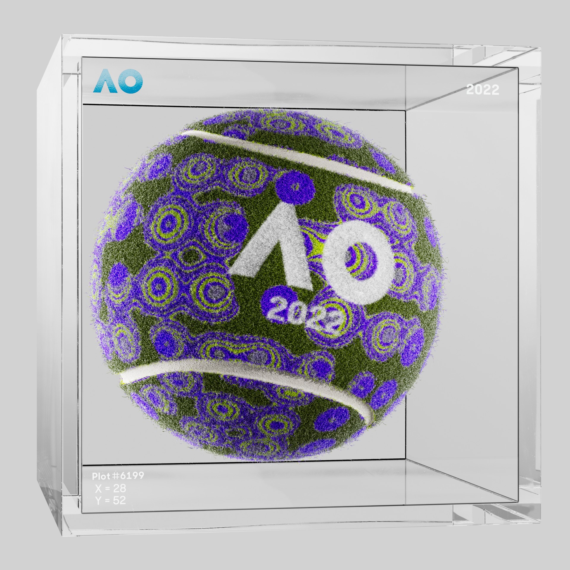 The Australian Open - The Australian Open Art Ball - AO Art Ball #3806 - NFT # 3806