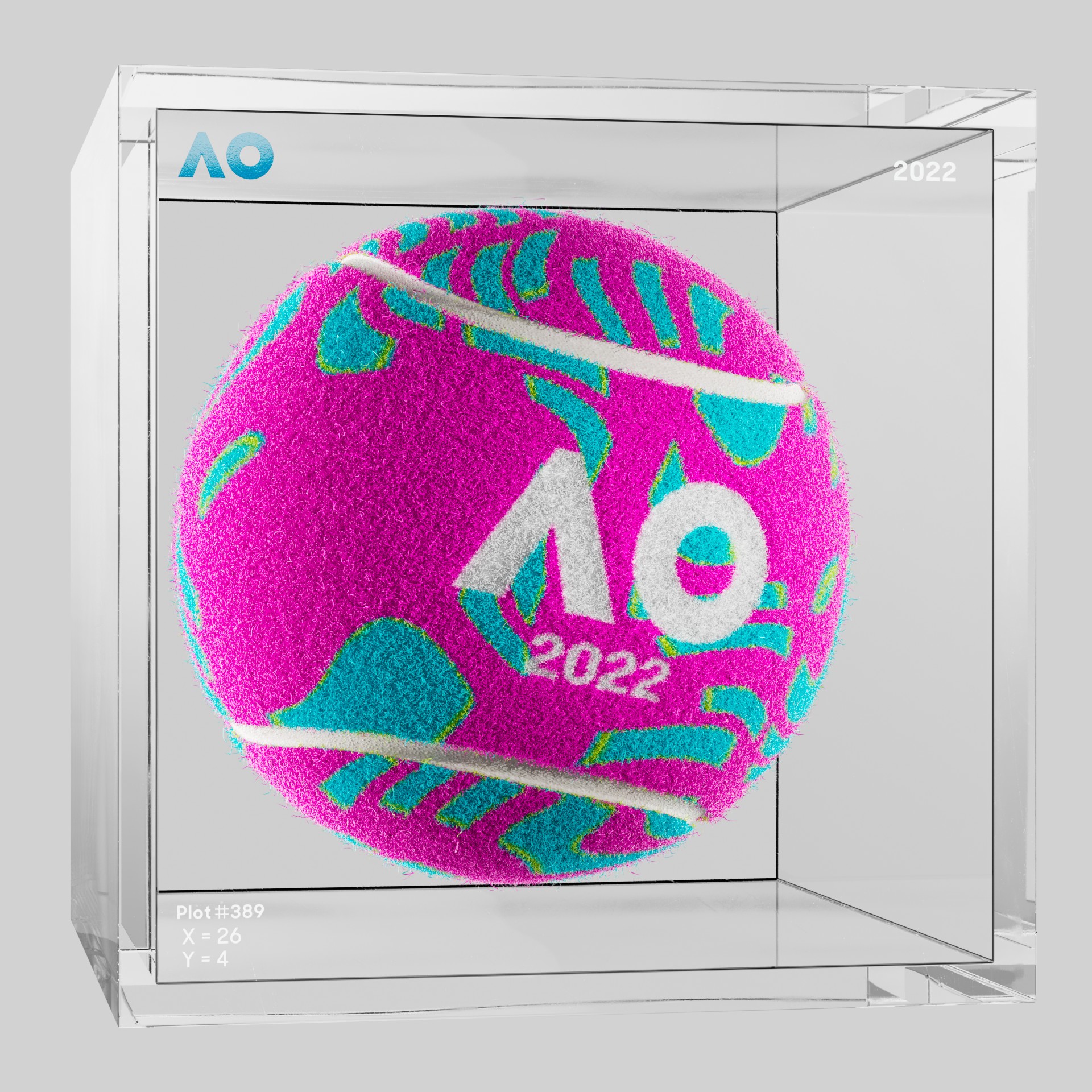 The Australian Open - The Australian Open Art Ball - AO Art Ball #3808 - NFT # 3808