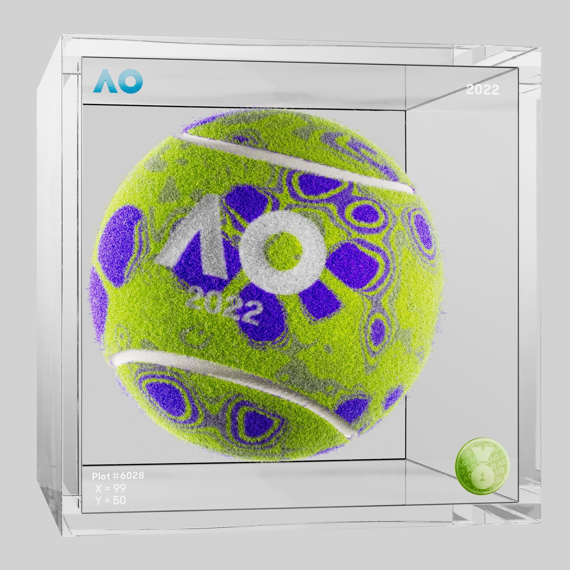 The Australian Open - The Australian Open Art Ball - AO Art Ball #3809 - NFT # 3809