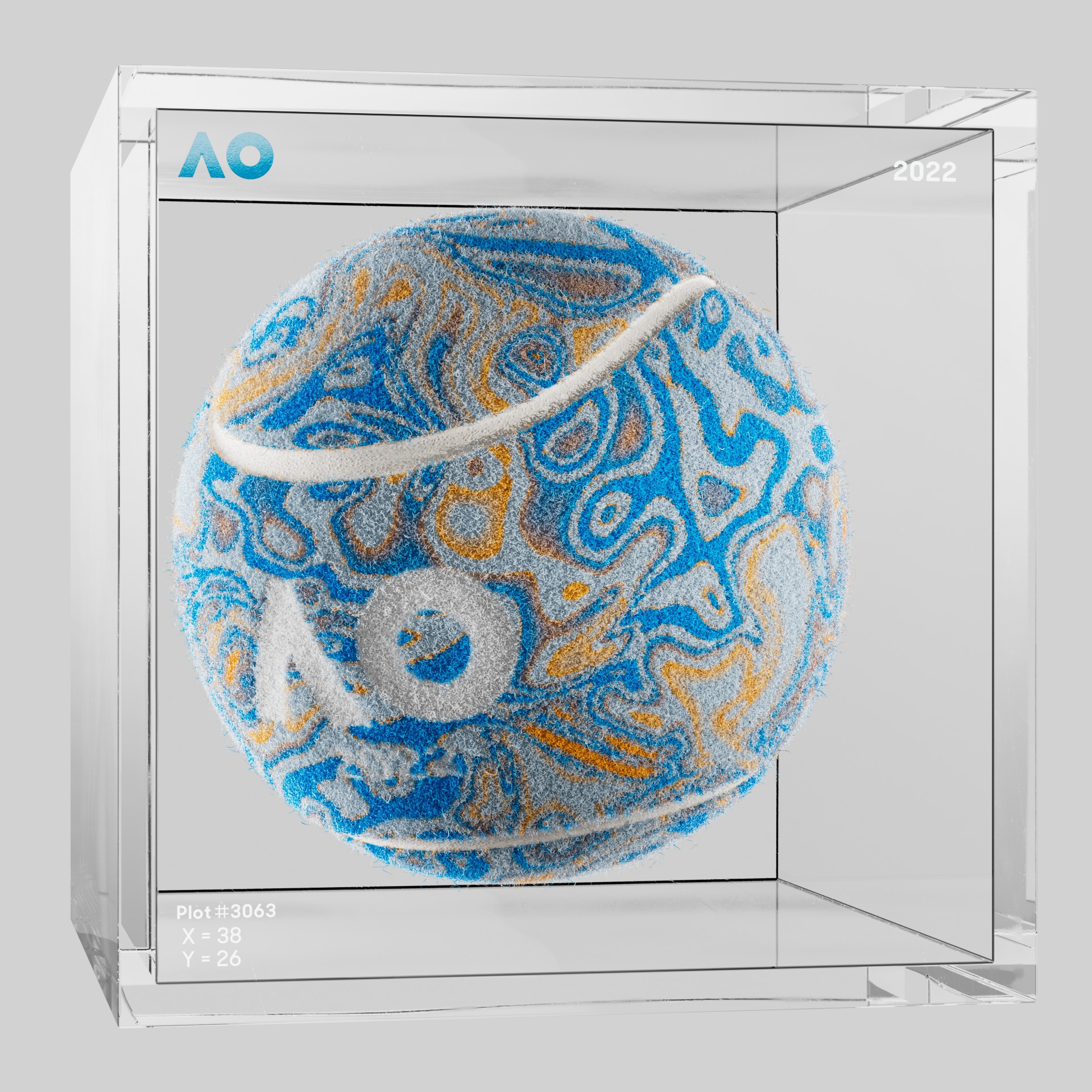 The Australian Open - The Australian Open Art Ball - AO Art Ball #381 - NFT # 381