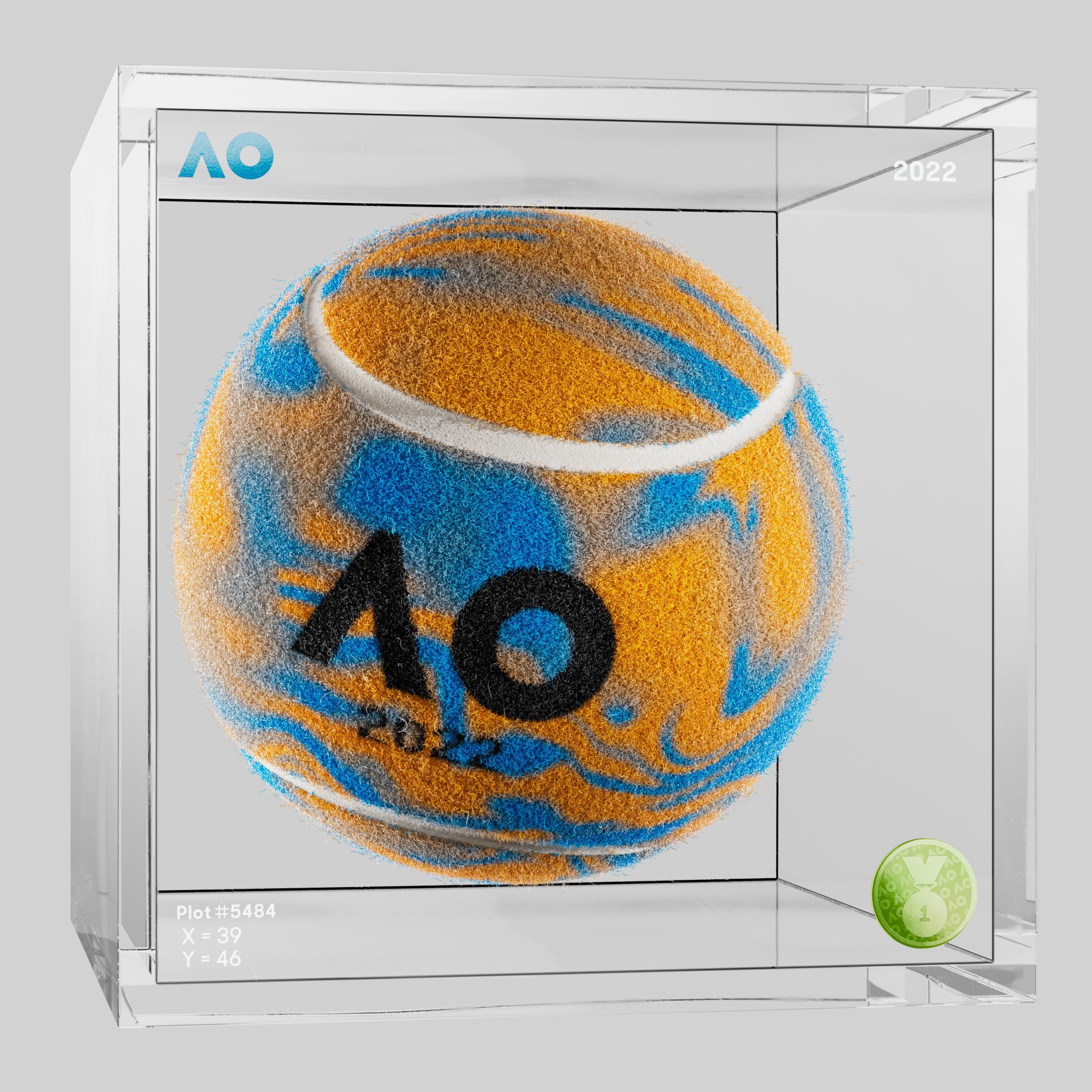 The Australian Open - The Australian Open Art Ball - AO Art Ball #3816 - NFT # 3816