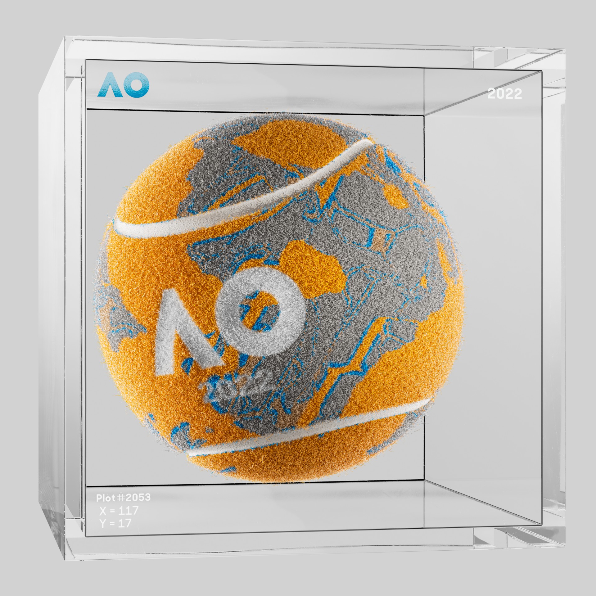 The Australian Open - The Australian Open Art Ball - AO Art Ball #3817 - NFT # 3817