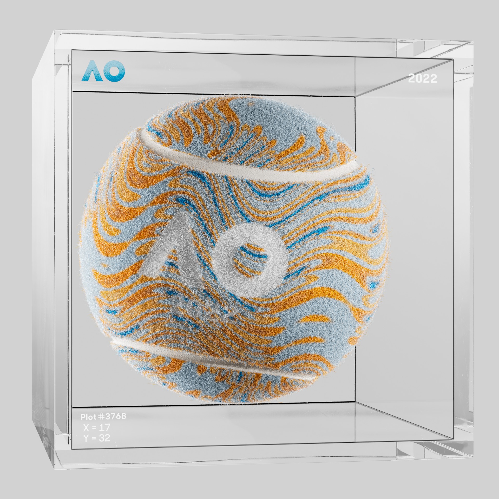 The Australian Open - The Australian Open Art Ball - AO Art Ball #3818 - NFT # 3818