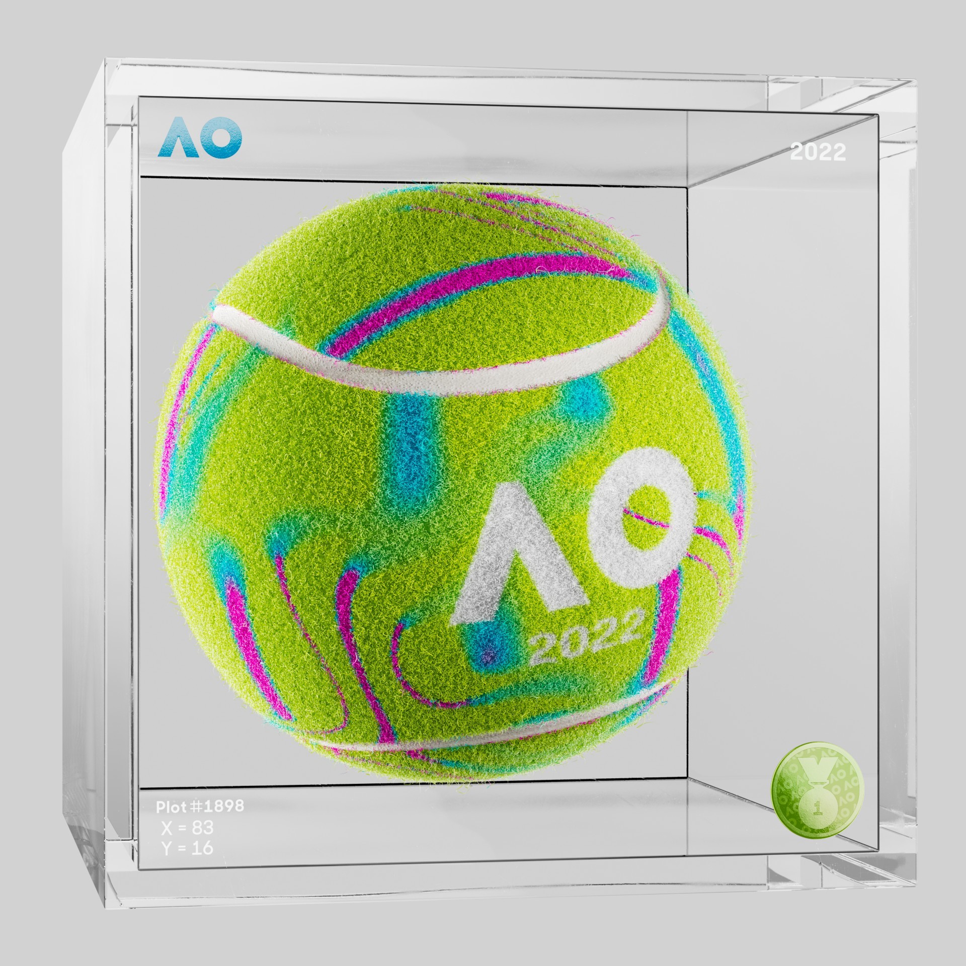 The Australian Open - The Australian Open Art Ball - AO Art Ball #3820 - NFT # 3820