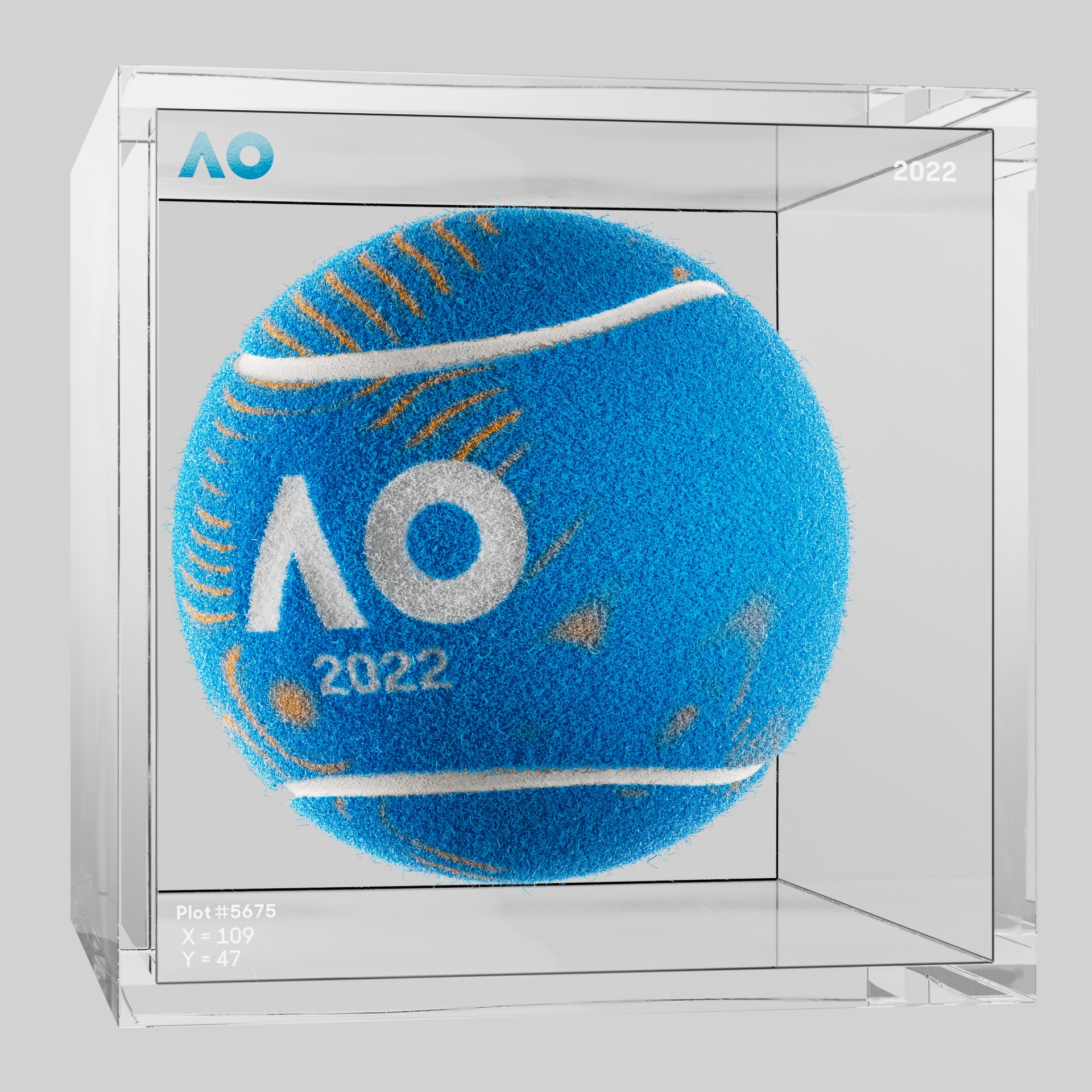 The Australian Open - The Australian Open Art Ball - AO Art Ball #3821 - NFT # 3821